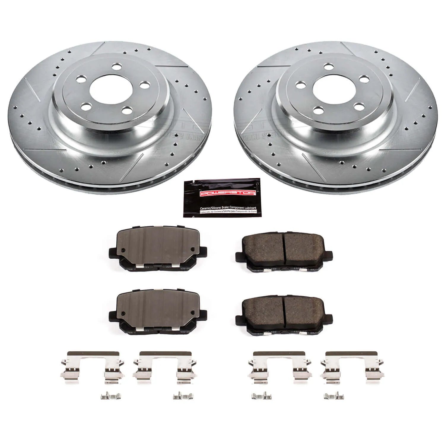 Power Stop K7052 - Z23 Evolution Sport Performance 1-Click Brake Kit With Hardware (Rear)
