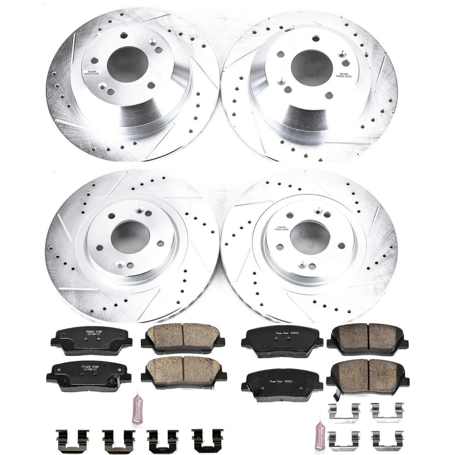 Power Stop K7063 - Z23 Evolution Sport Front And Rear Brake Kit