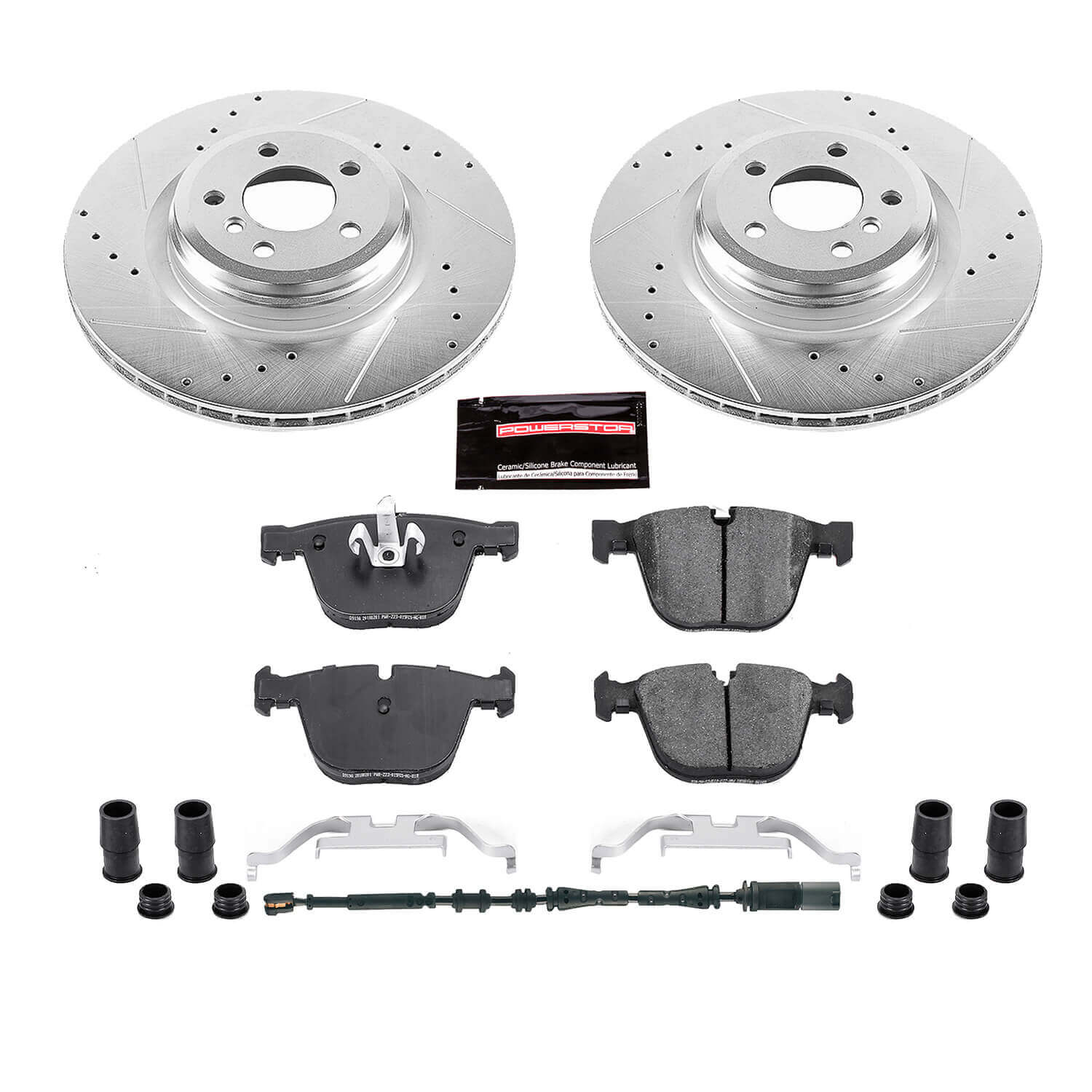 Power Stop K7087 - Z23 Evolution Sport Performance 1-Click Drilled And Slotted Rear Brake Kit