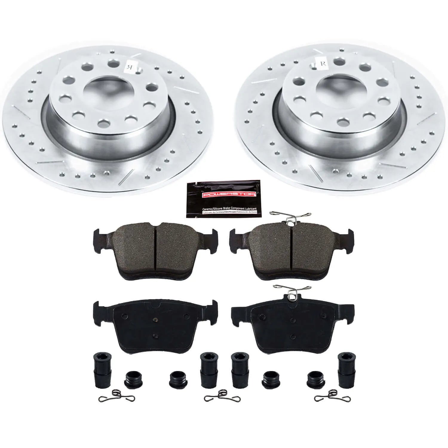 Power Stop K7093 - Z23 Evolution Sport Performance 1-Click Brake Kit With Hardware (Rear)