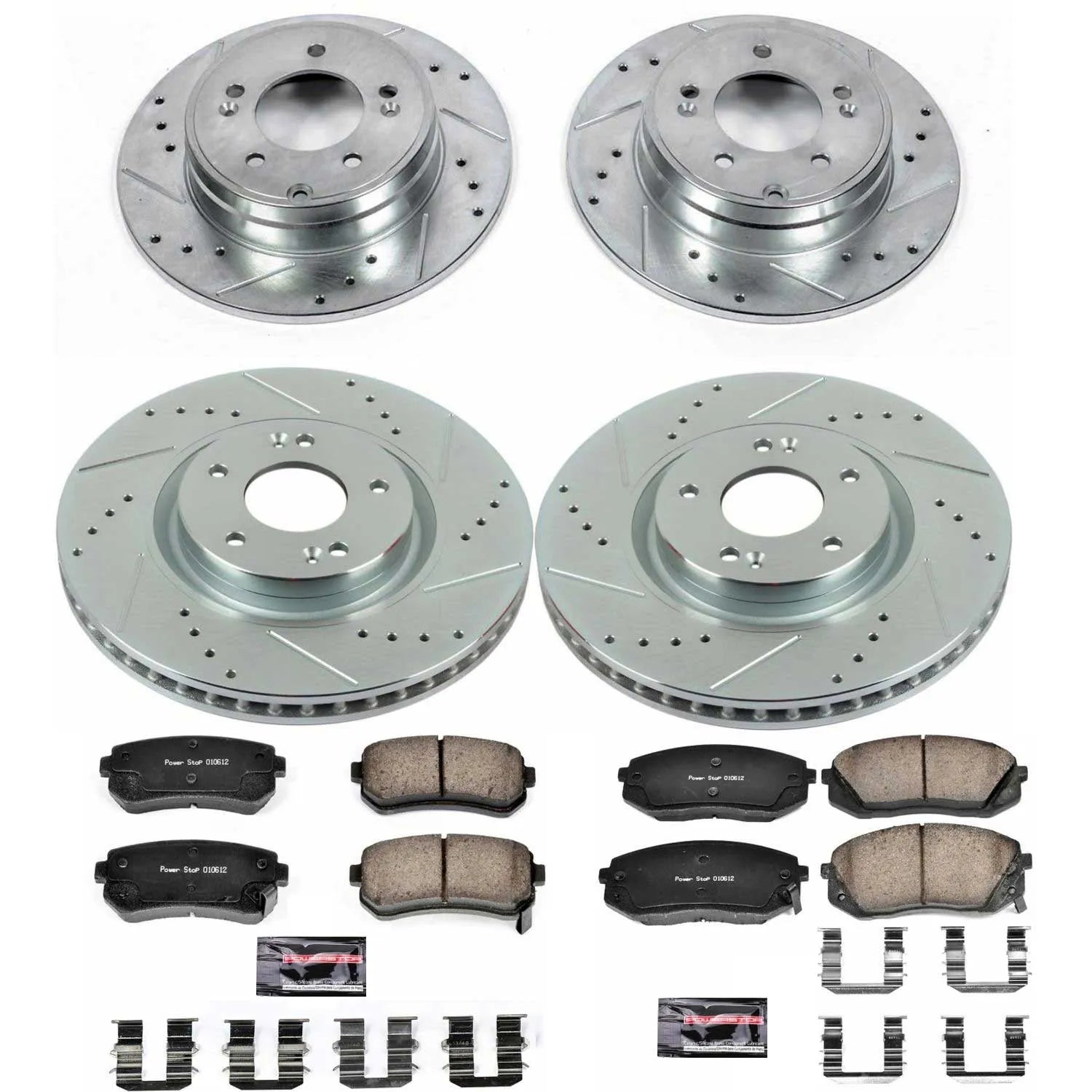 Power Stop K7113 - Z23 Evolution Sport Front And Rear Brake Kit