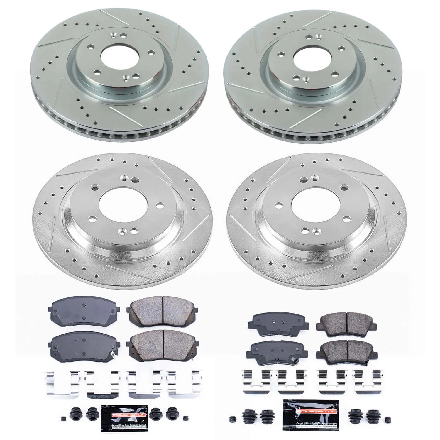 Power Stop K7114 - Z23 Evolution Sport Front And Rear Brake Kit