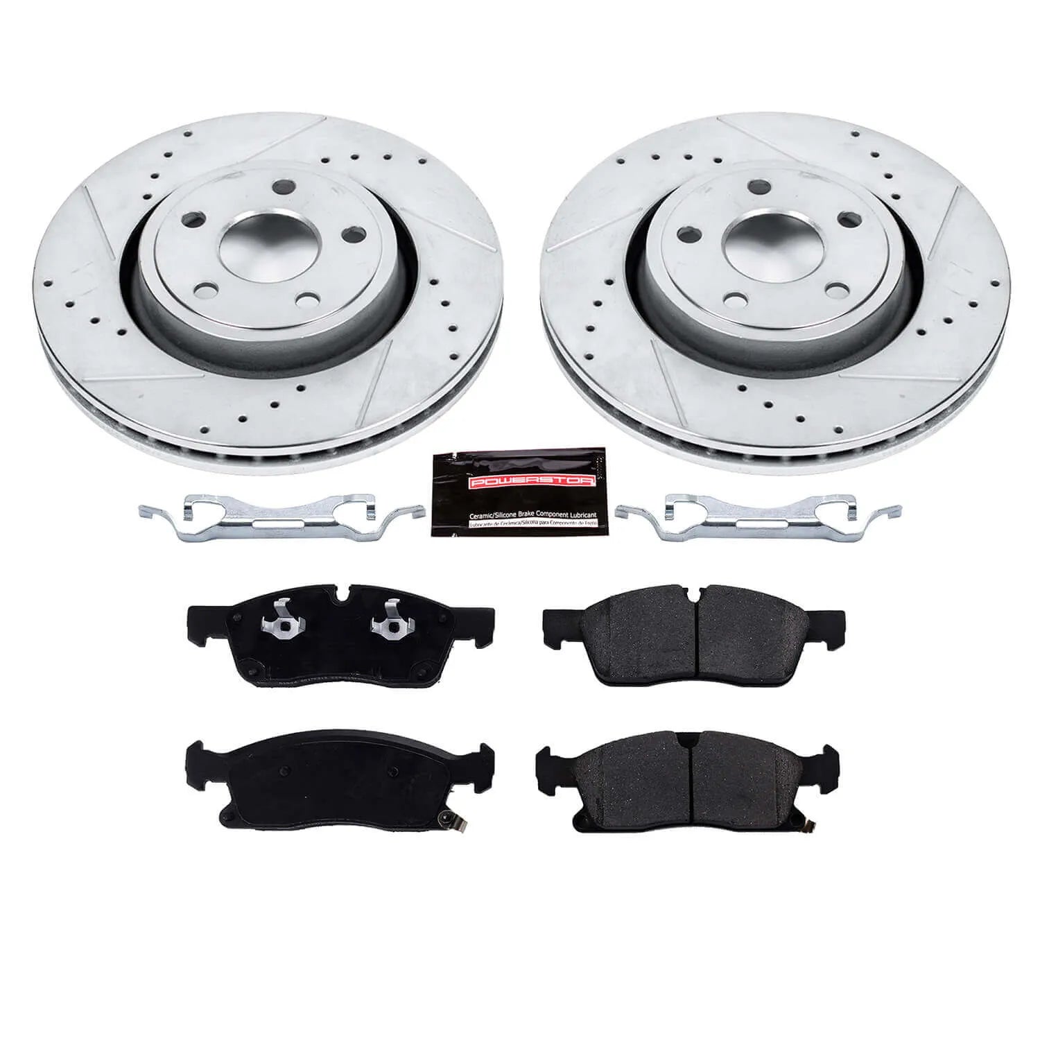 Power Stop K7133 - Z23 Evolution Sport Performance 1-Click Drilled And Slotted Front Brake Kit