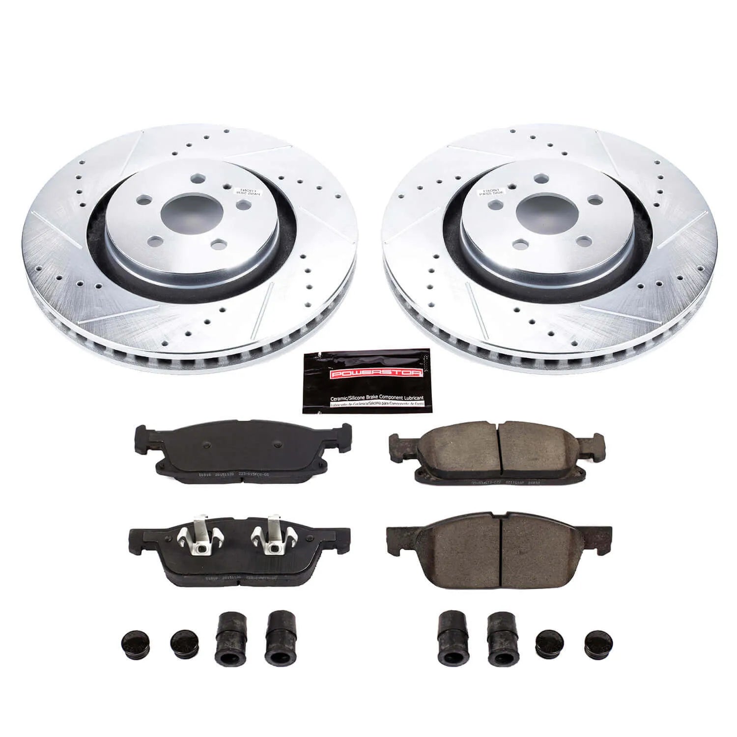 Power Stop K7143 - Z23 Evolution Sport Performance 1-Click Drilled And Slotted Front Brake Kit