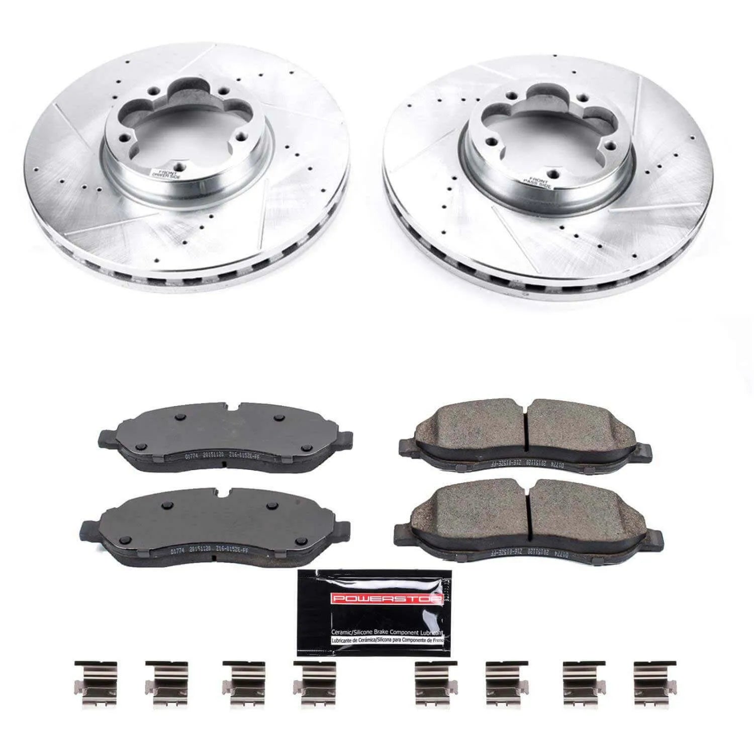 Power Stop K7148 - Z23 Evolution Sport Performance 1-Click Drilled And Slotted Front Brake Kit