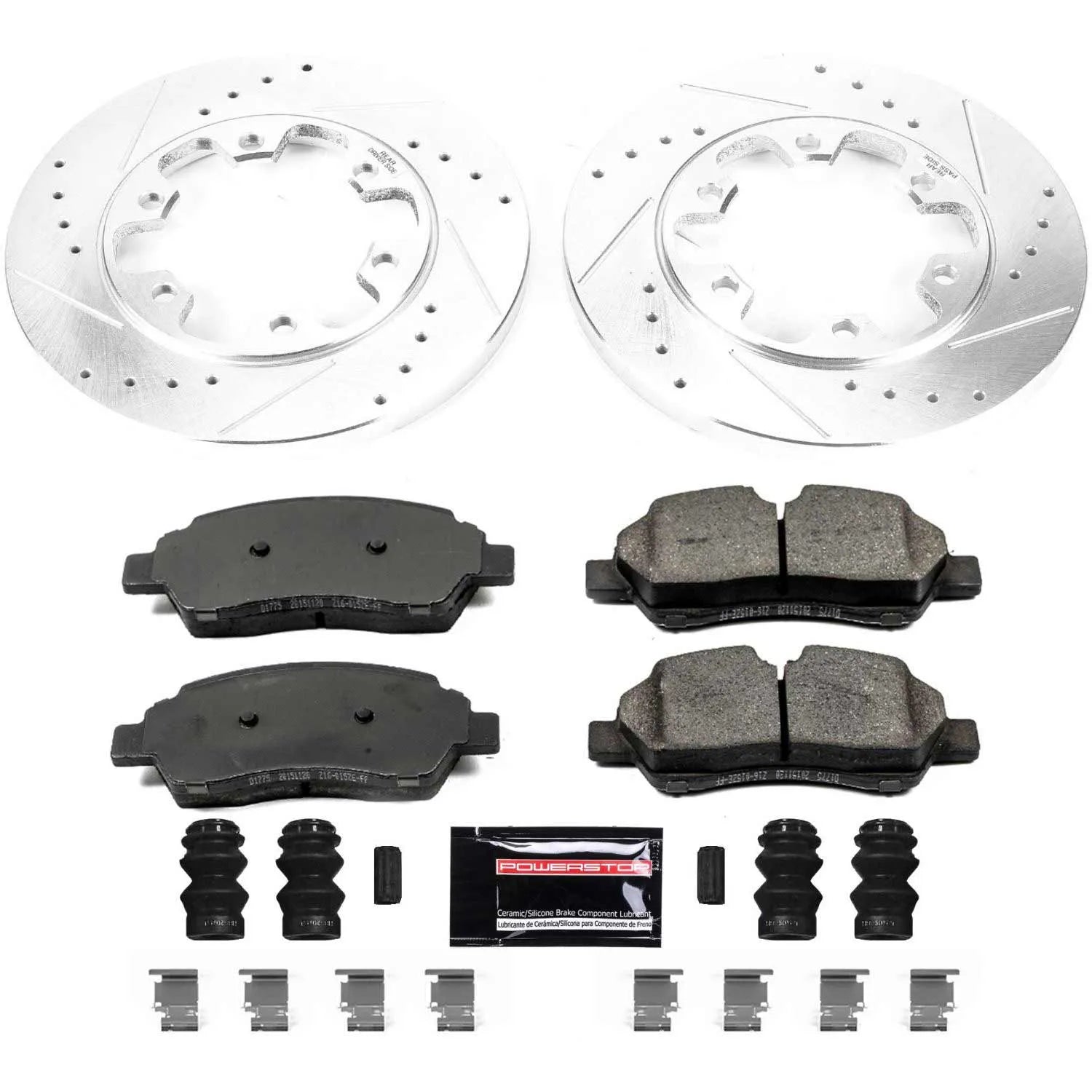 Power Stop K7149 - Z23 Evolution Sport Performance 1-Click Drilled And Slotted Rear Brake Kit