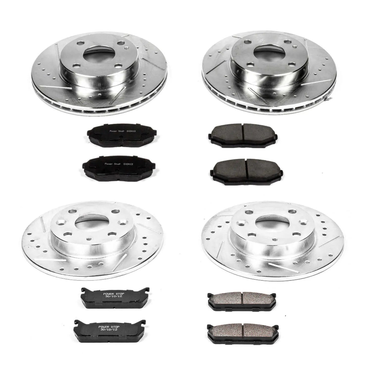 Power Stop K718 - Z23 Evolution Sport Performance 1-Click Brake Kit With Hardware (Front And Rear)