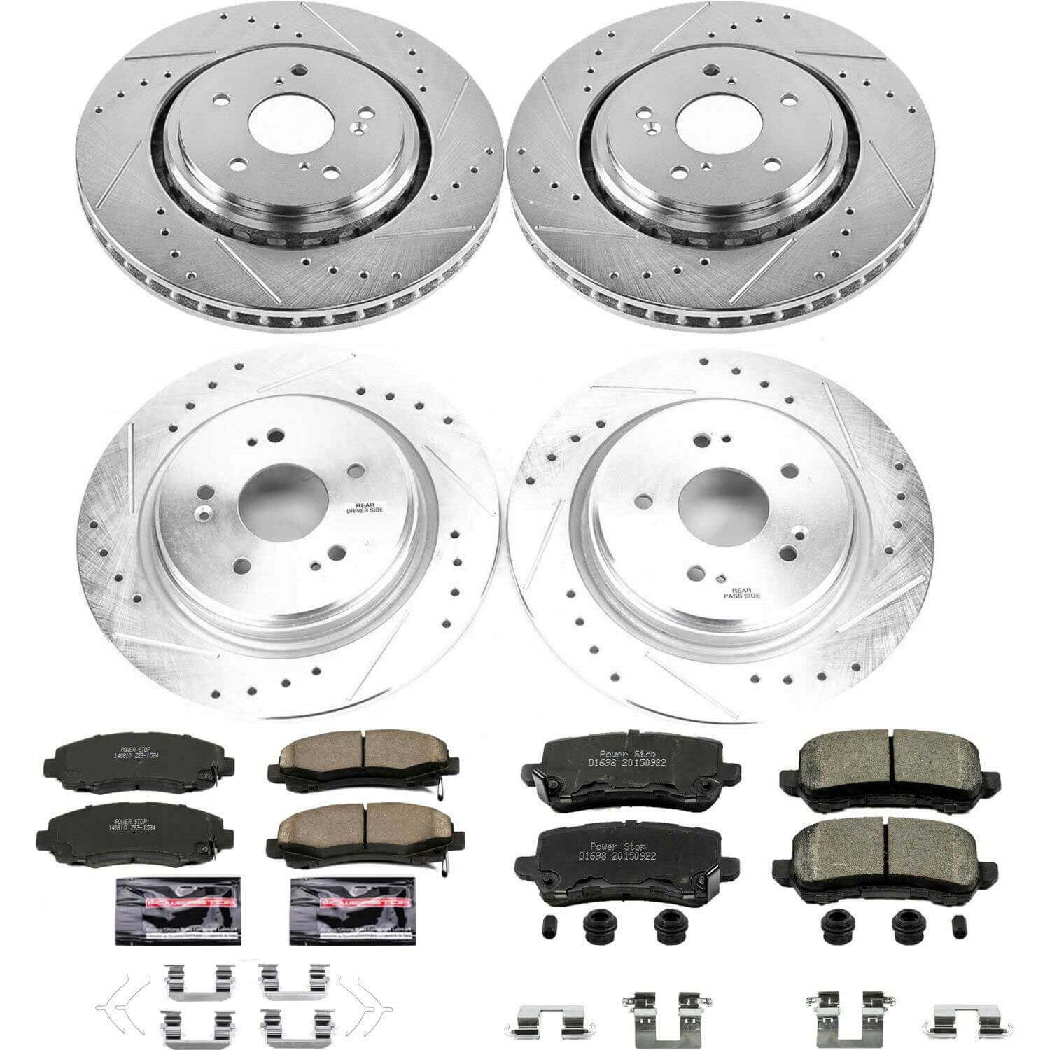 Power Stop K7284 - Z23 Evolution Sport Front And Rear Brake Kit