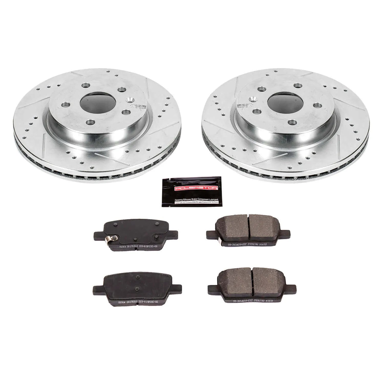 Power Stop K7289 - Z23 Evolution Sport Performance 1-Click Drilled And Slotted Rear Brake Kit