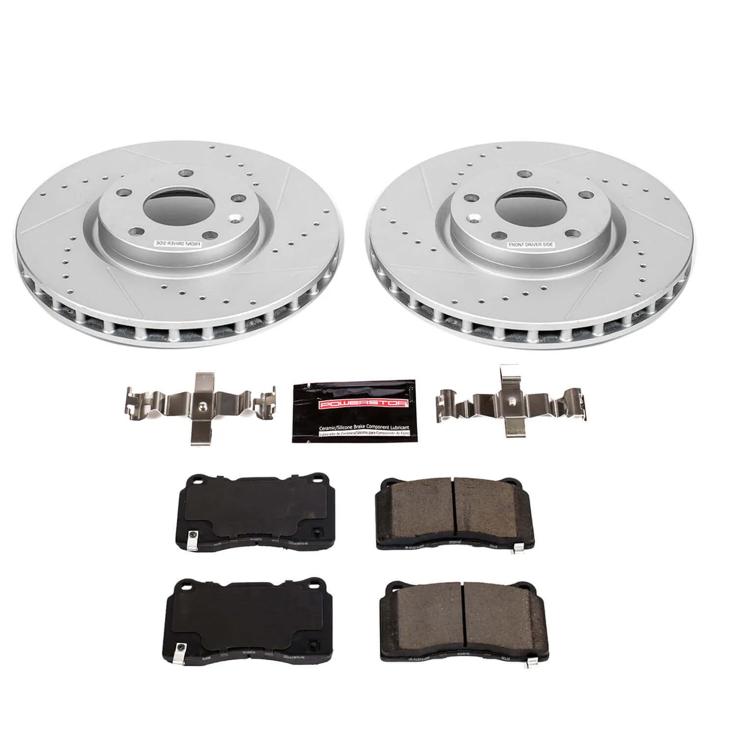 Power Stop K7290 - Z23 Evolution Sport Performance 1-Click Drilled And Slotted Front Brake Kit