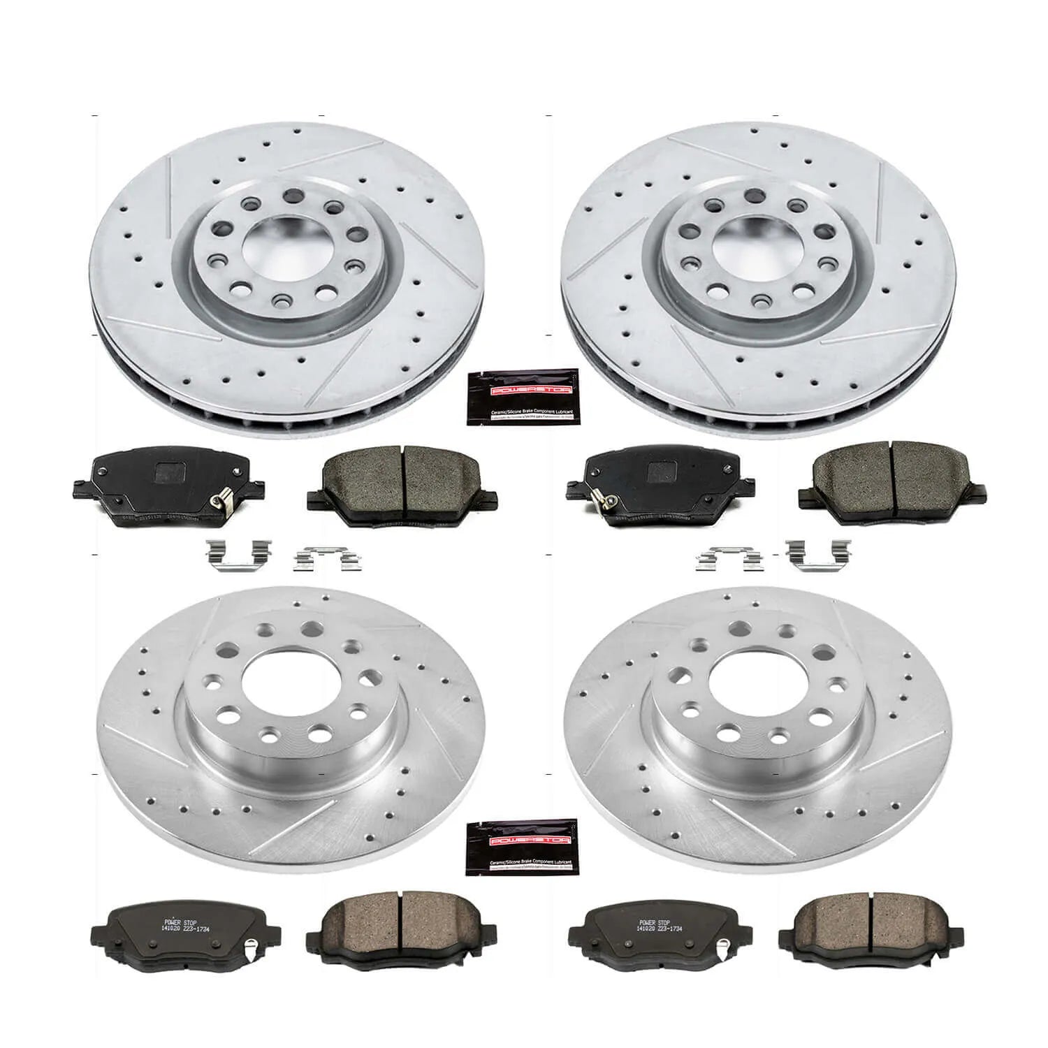 Power Stop K7300 - Z23 Evolution Sport Front And Rear Brake Kit