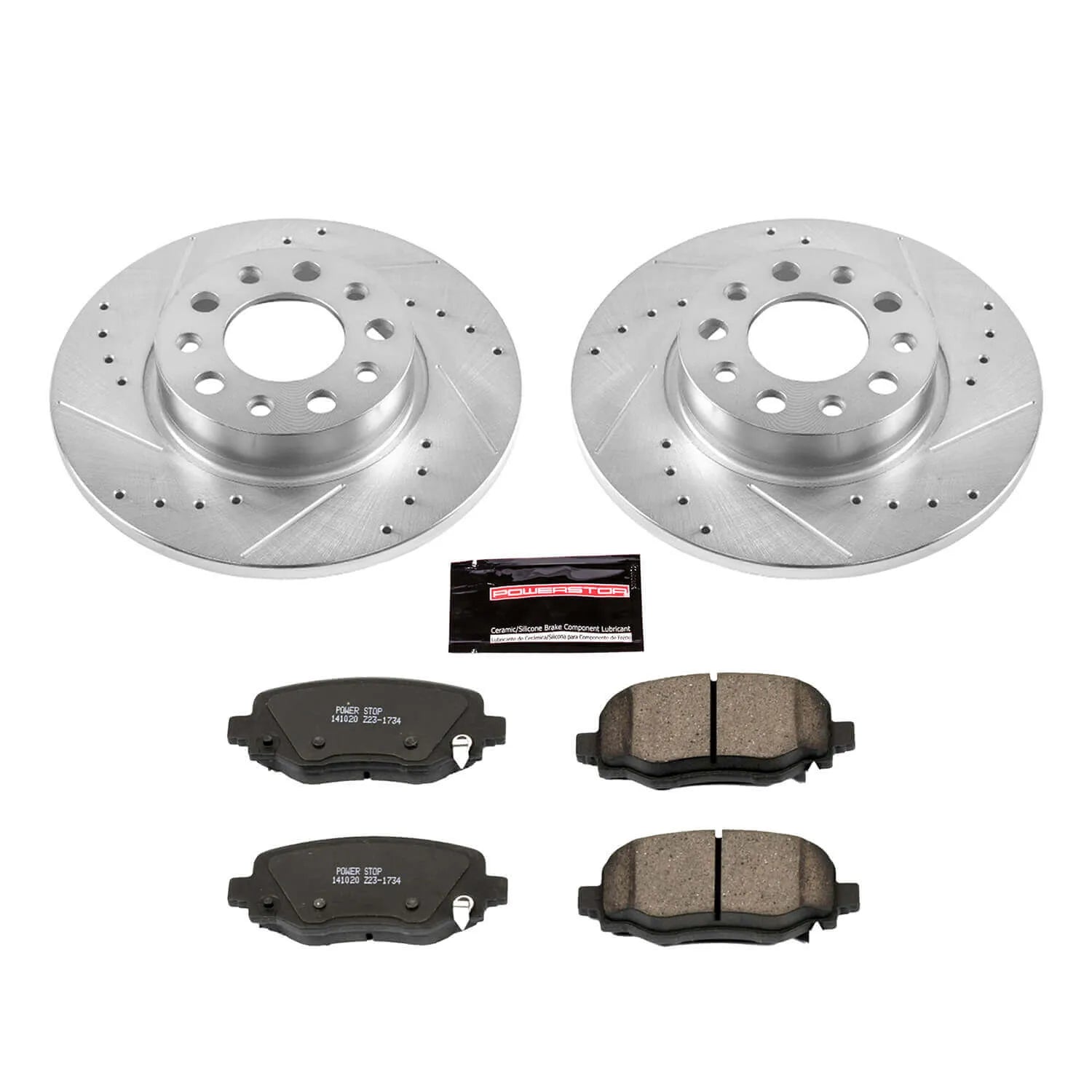 Power Stop K7301 - Z23 Evolution Sport Performance 1-Click Drilled And Slotted Rear Brake Kit