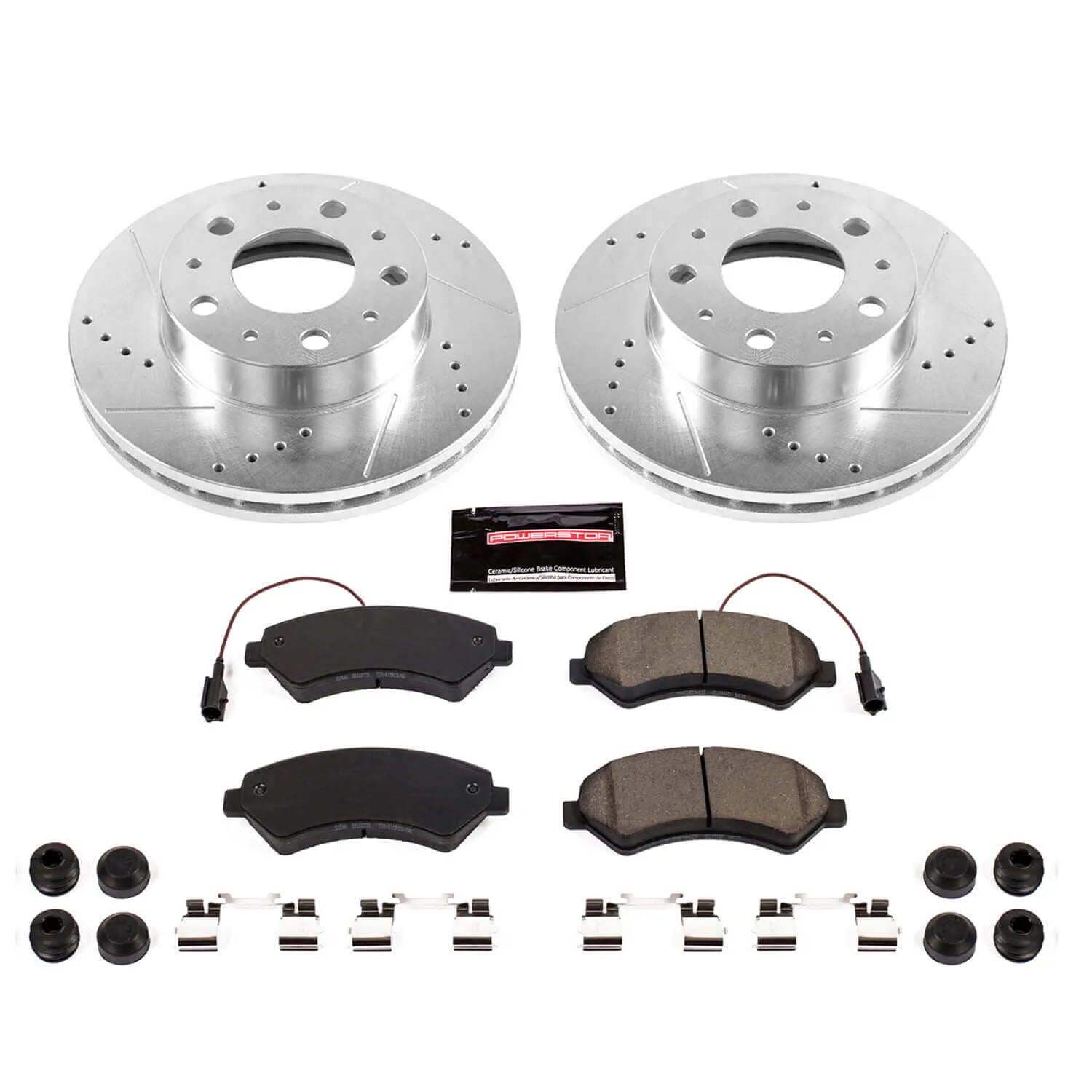 Power Stop K7303 - Z23 Evolution Sport Performance 1-Click Drilled And Slotted Front Brake Kit