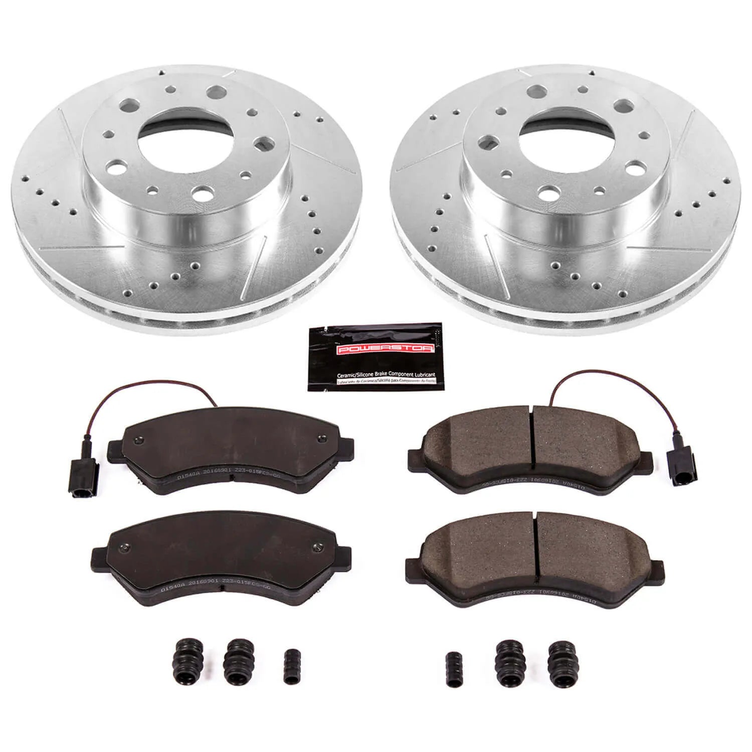 Power Stop K7306 - Z23 Evolution Sport Performance 1-Click Drilled And Slotted Front Brake Kit