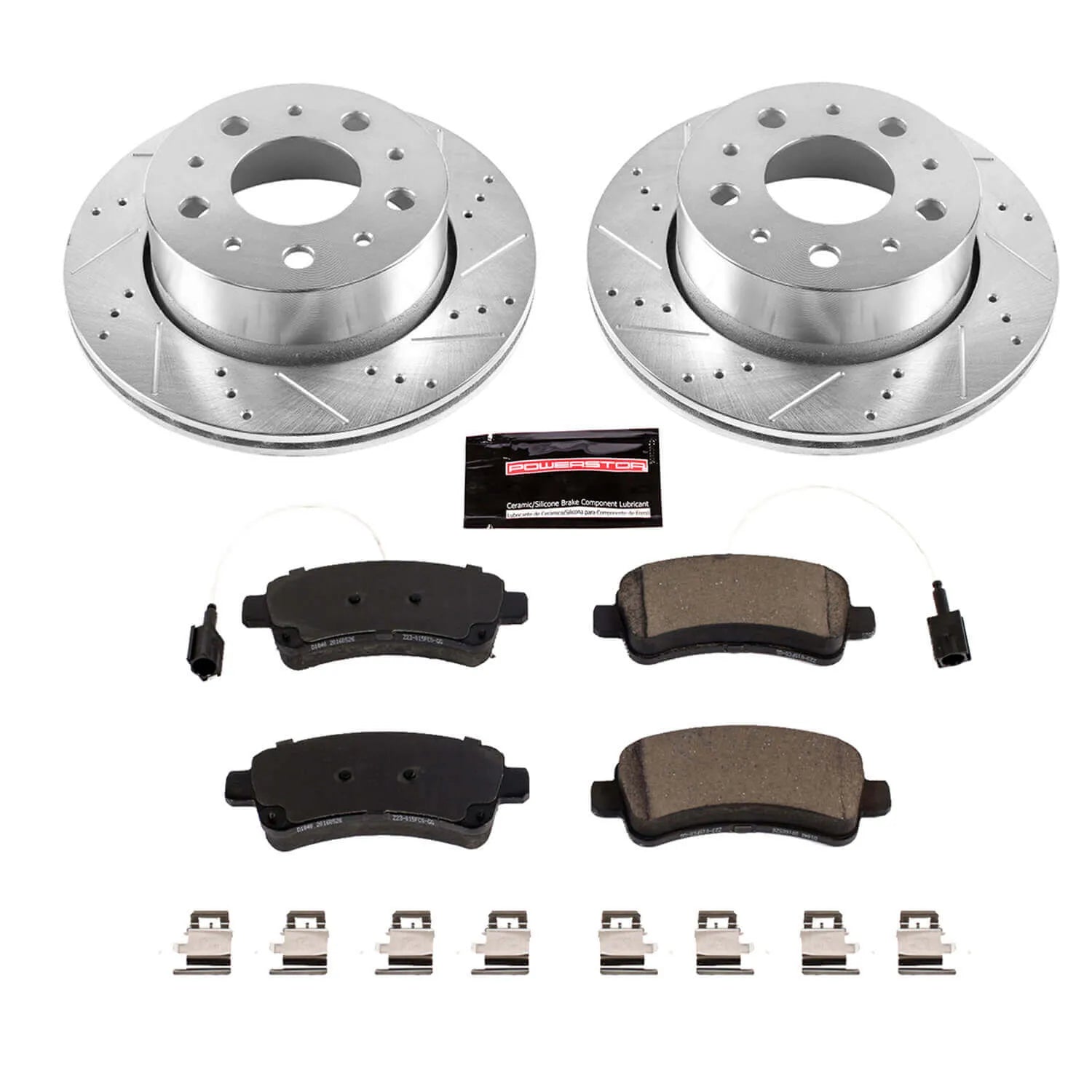 Power Stop K7314 - Z23 Evolution Sport Performance 1-Click Drilled And Slotted Rear Brake Kit