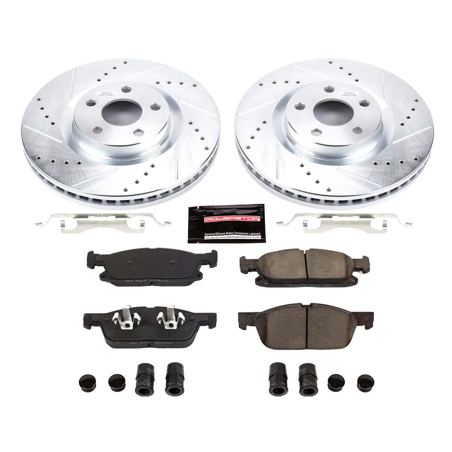 Power Stop K7321 - Z23 Evolution Sport Performance 1-Click Drilled And Slotted Front Brake Kit