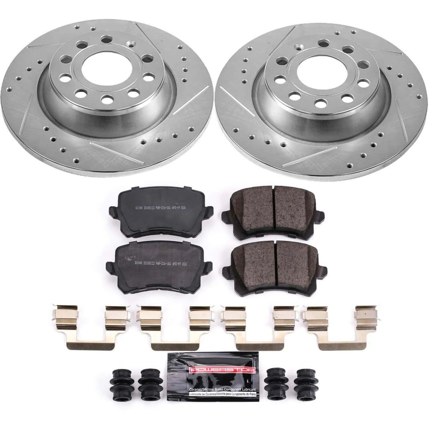 Power Stop K7324 - Z23 Evolution Sport Performance 1-Click Drilled And Slotted Rear Brake Kit