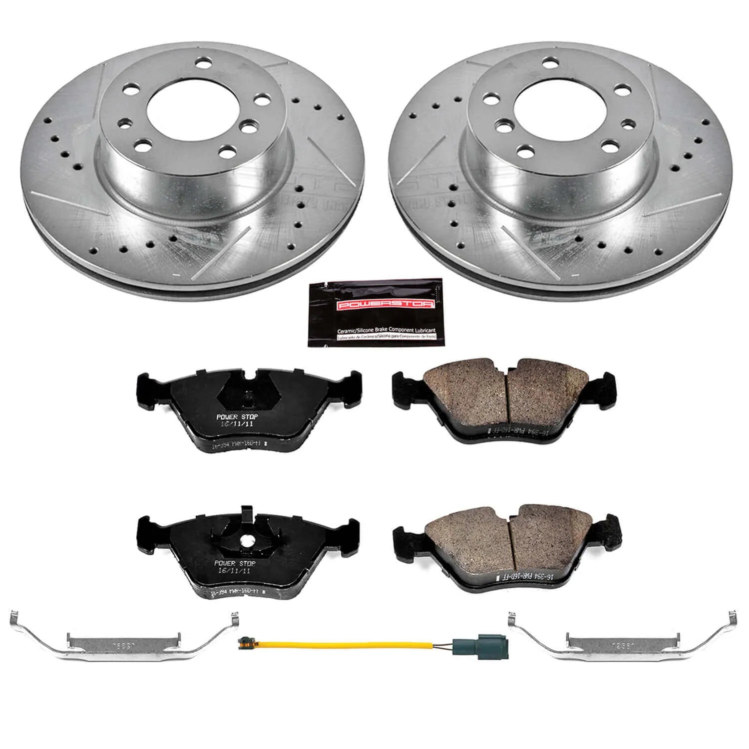 Power Stop K7334 - Z23 Evolution Sport Performance 1-Click Drilled And Slotted Front Brake Kit