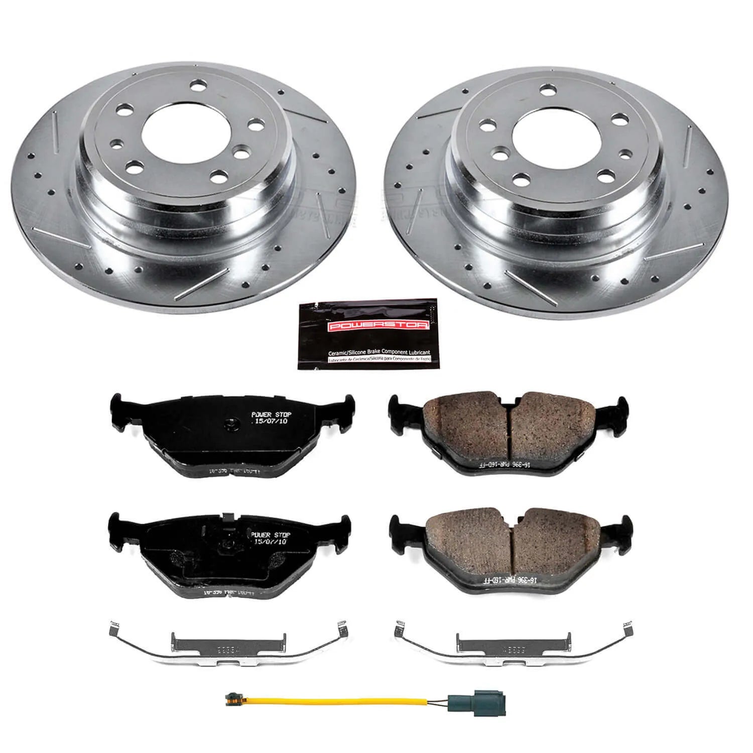 Power Stop K7336 - Z23 Evolution Sport Performance 1-Click Drilled And Slotted Rear Brake Kit
