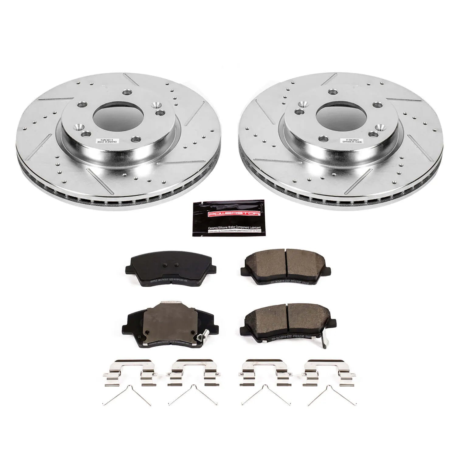 Power Stop K7370 - Z23 Evolution Sport Performance 1-Click Drilled And Slotted Front Brake Kit