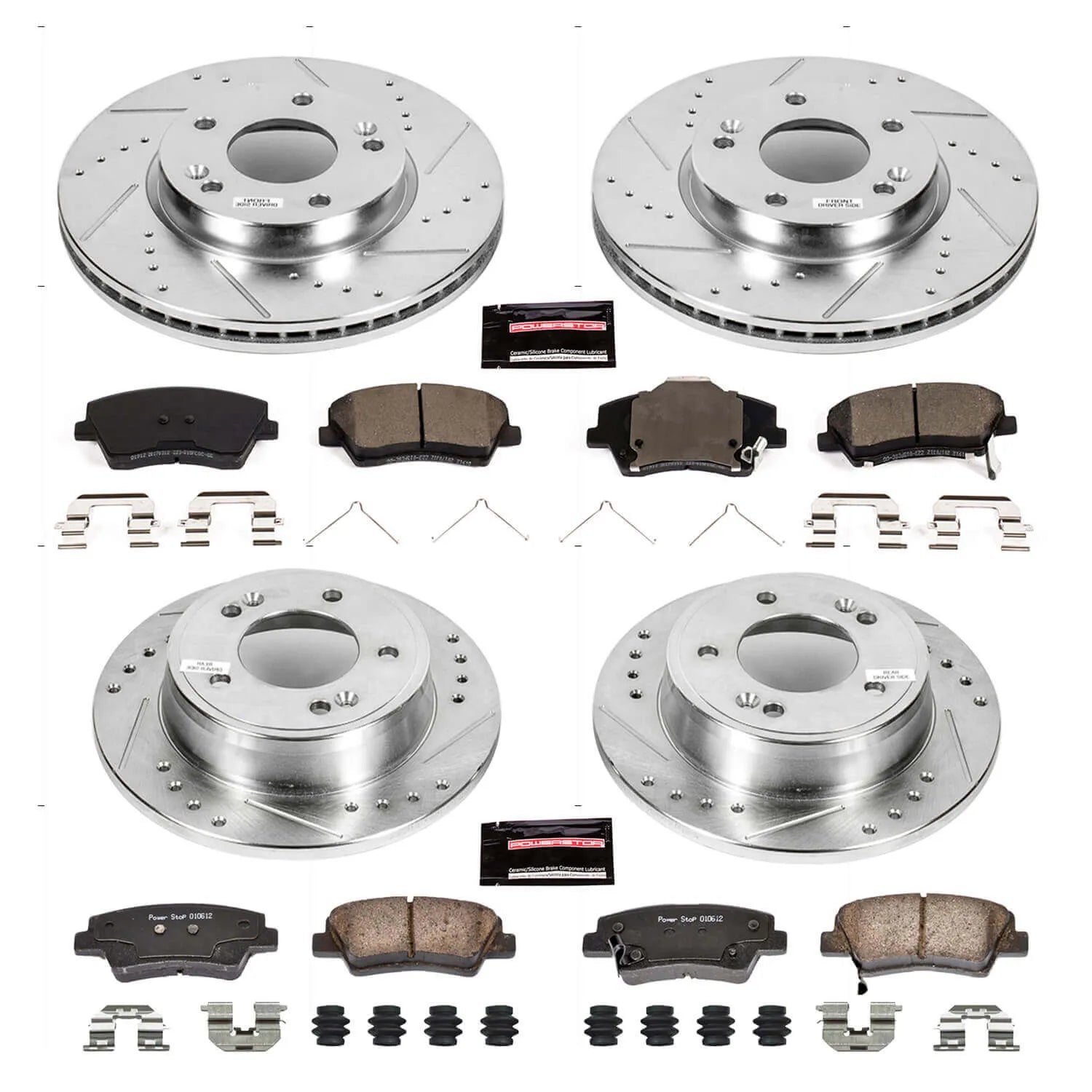 Power Stop K7385 - Z23 Evolution Sport Front And Rear Brake Kit