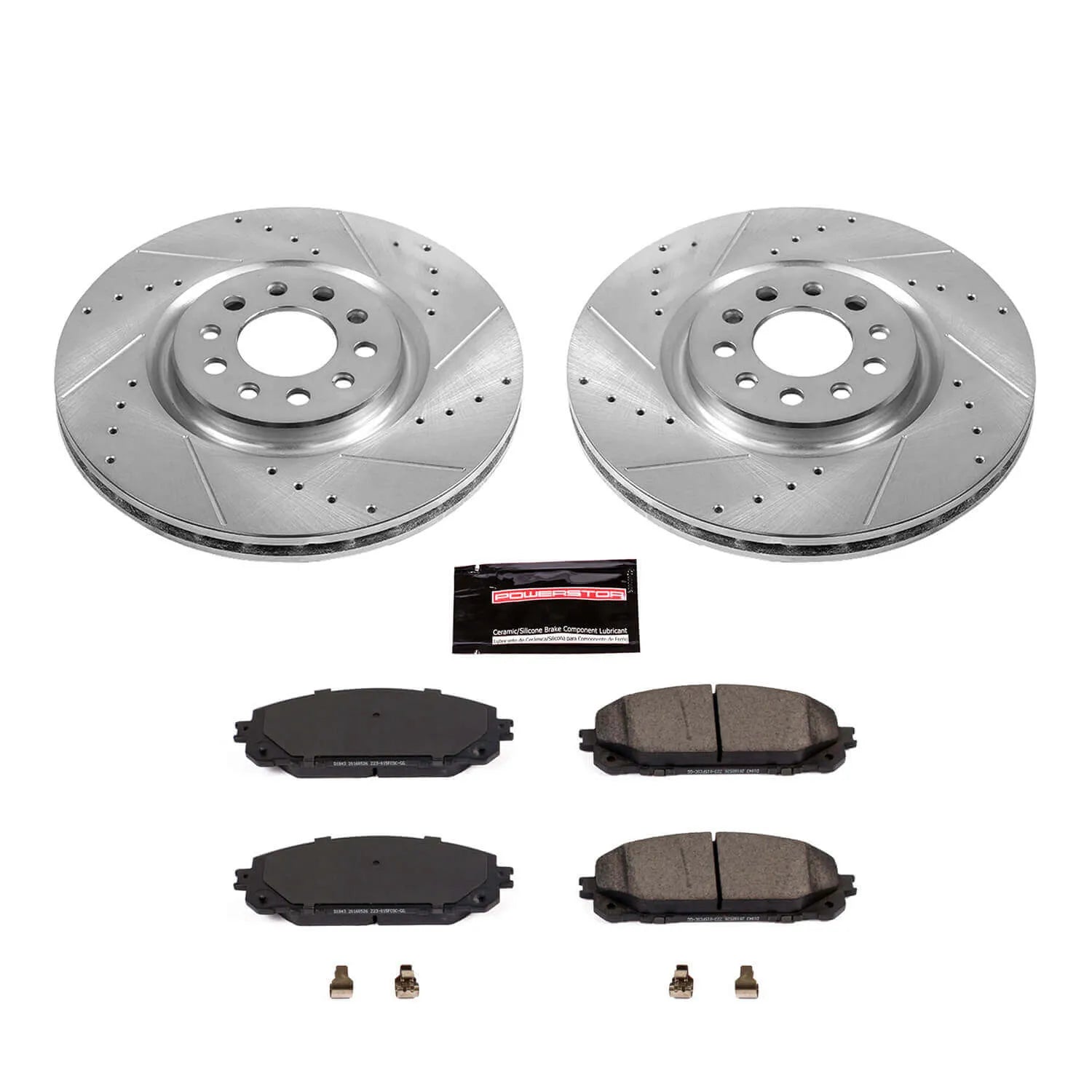 Power Stop K7414 - Z23 Evolution Sport Performance 1-Click Drilled And Slotted Front Brake Kit