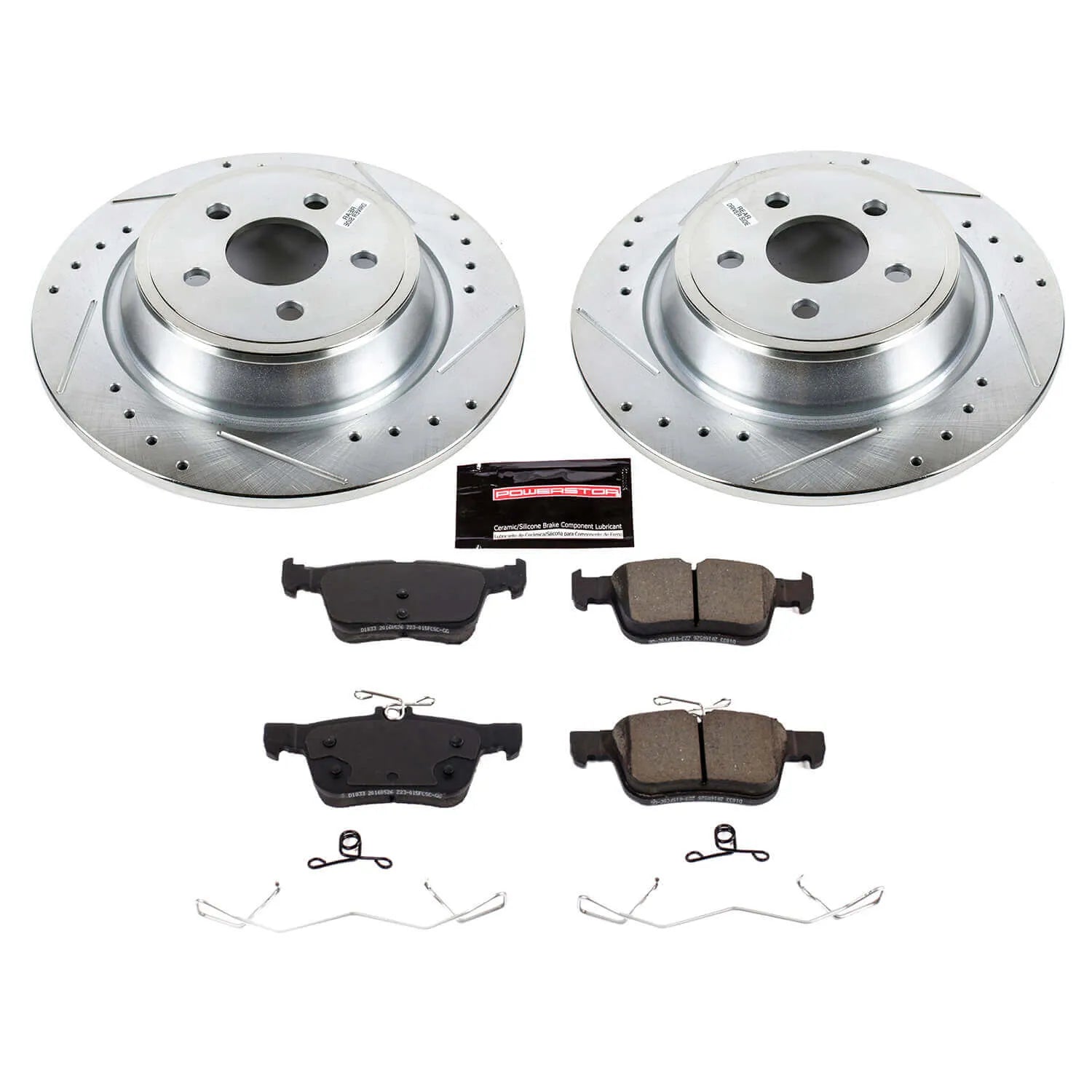 Power Stop K7417 - Z23 Evolution Sport Performance 1-Click Drilled And Slotted Rear Brake Kit