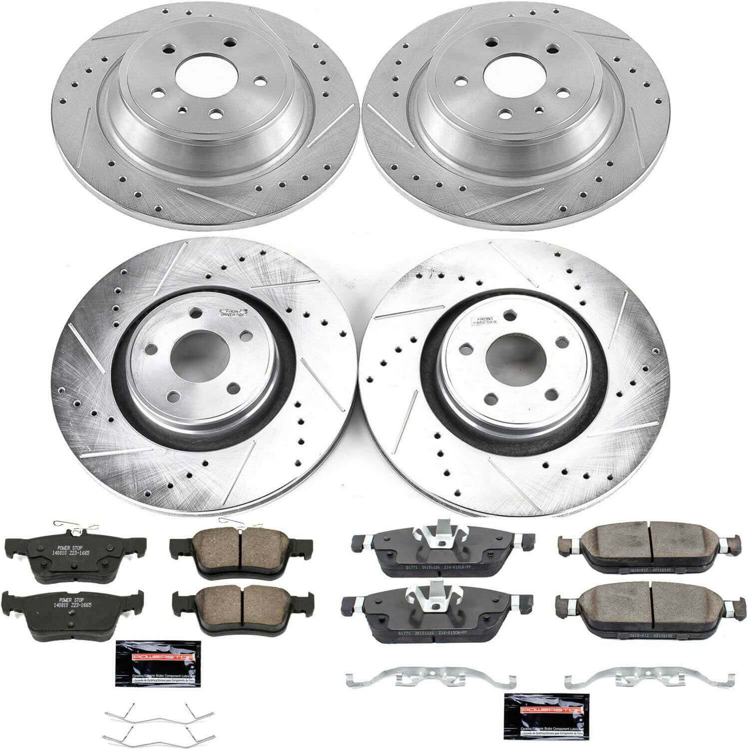 Power Stop K7418 - Z23 Evolution Sport Front And Rear Brake Kit