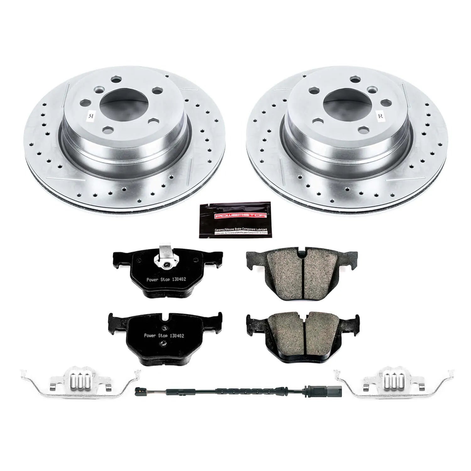 Power Stop K7429 - Z23 Evolution Sport Performance 1-Click Drilled And Slotted Rear Brake Kit