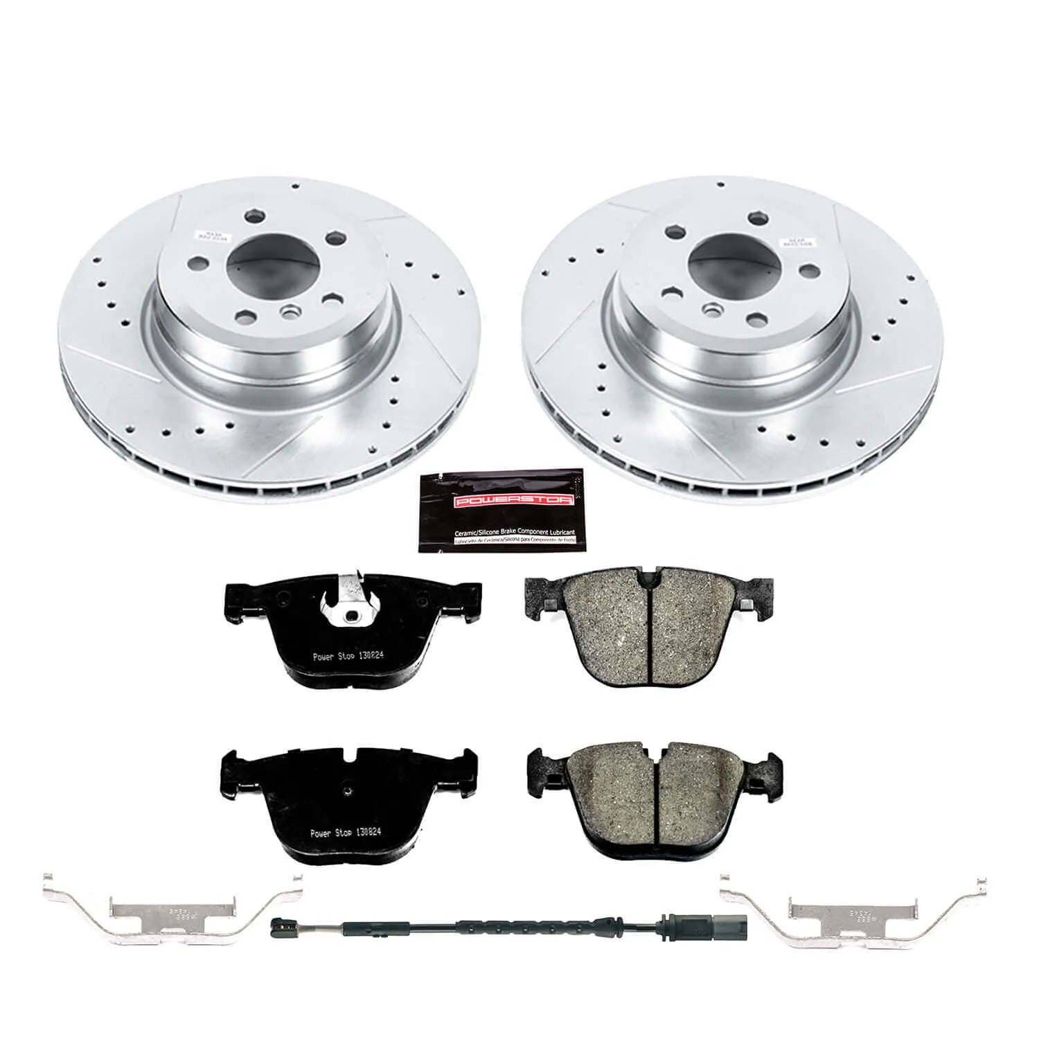 Power Stop K7430 - Z23 Evolution Sport Performance 1-Click Drilled And Slotted Rear Brake Kit