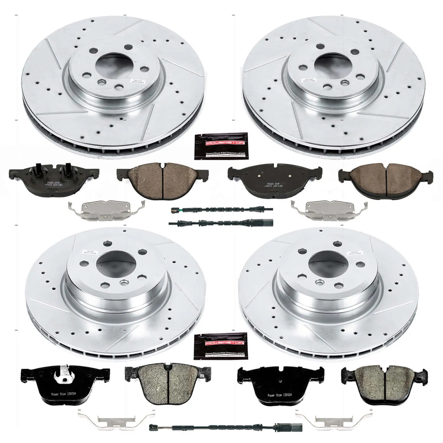 Power Stop K7432 - Z23 Evolution Sport Performance 1-Click Drilled And Slotted Front And Rear Brake Kit