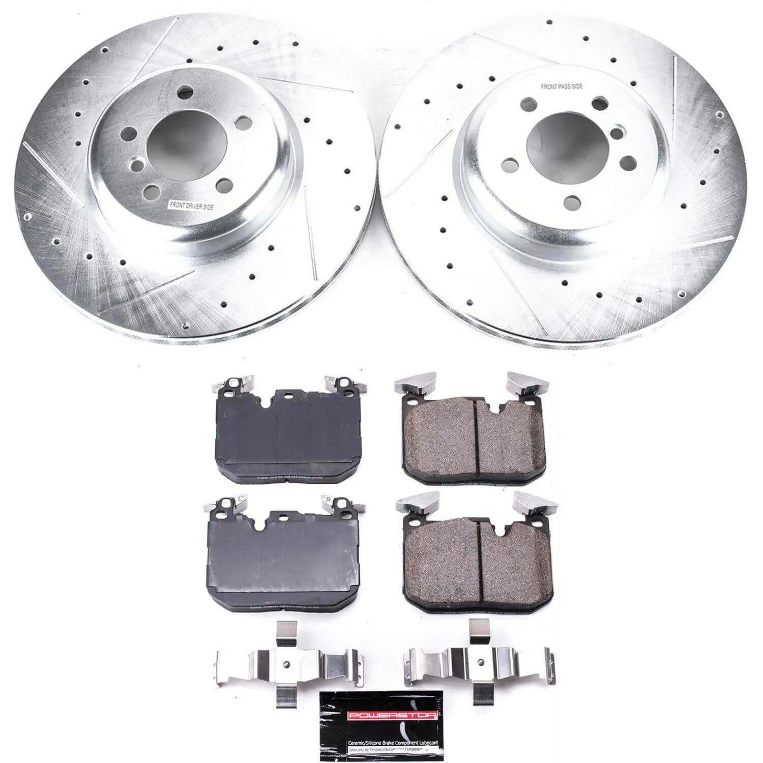 Power Stop K7435 - Z23 Evolution Sport Performance 1-Click Drilled And Slotted Front Brake Kit
