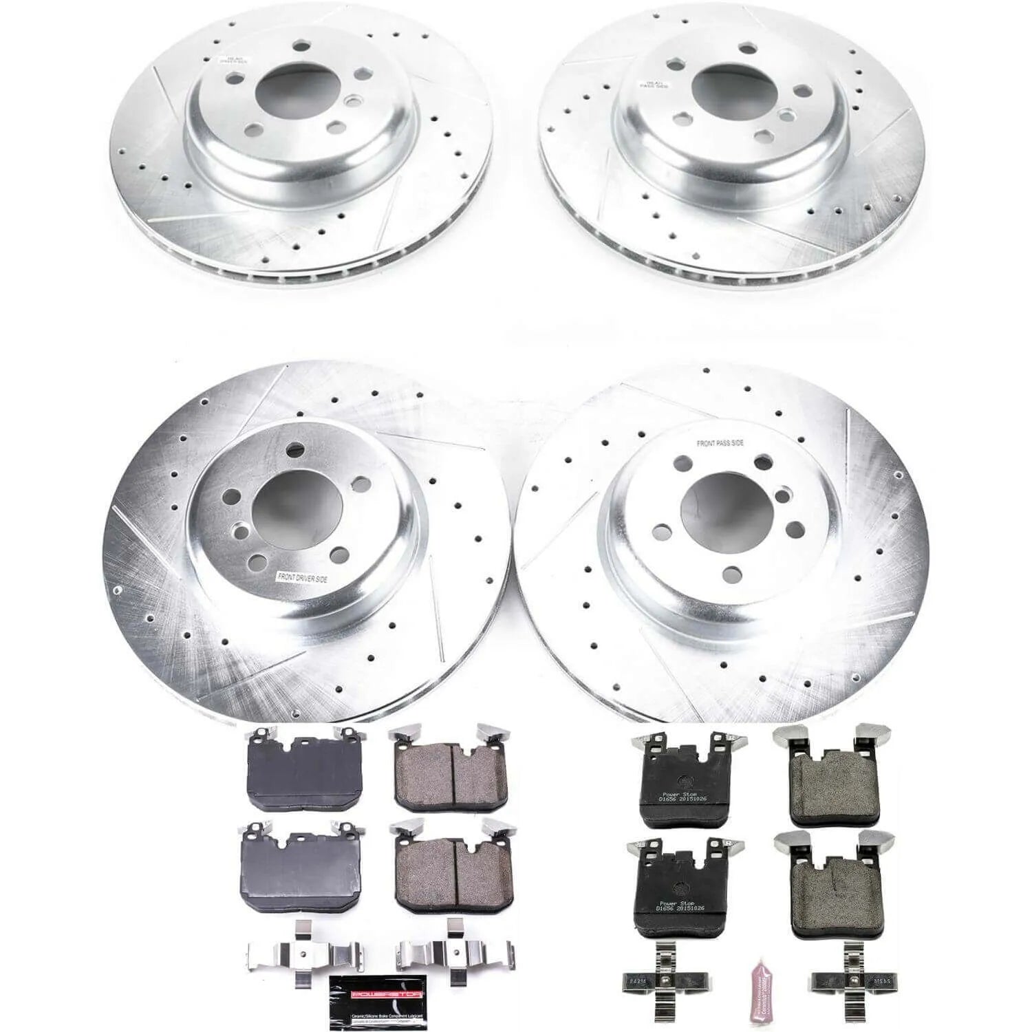 Power Stop K7436 - Z23 Evolution Sport Performance 1-Click Drilled And Slotted Front And Rear Brake Kit