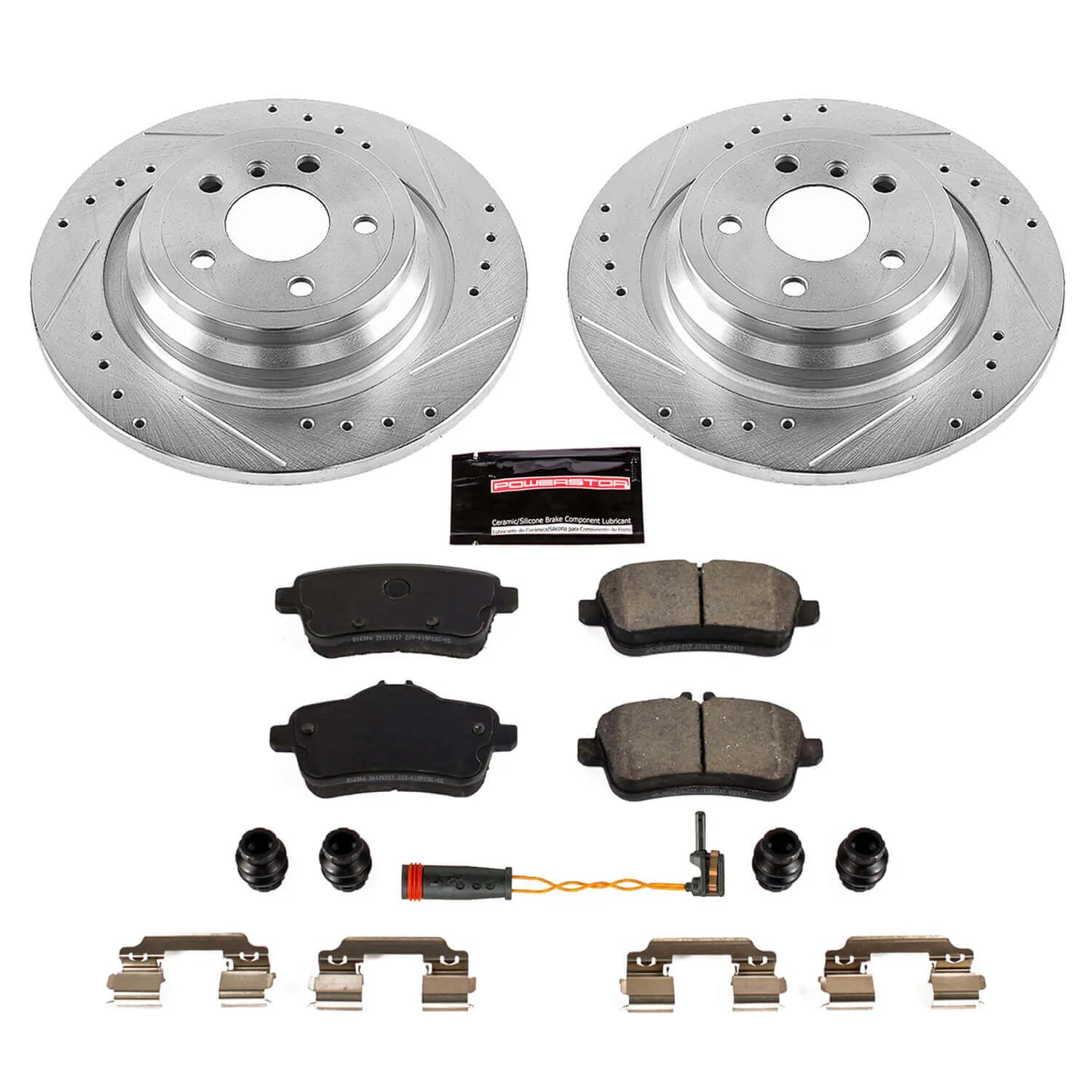 Power Stop K7440 - Z23 Evolution Sport Performance 1-Click Drilled And Slotted Rear Brake Kit