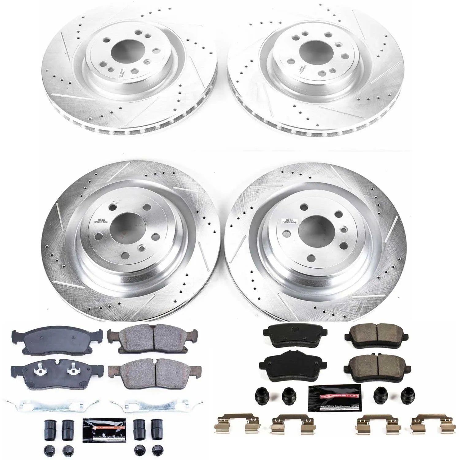 Power Stop K7445 - Z23 Evolution Sport Front And Rear Brake Kit
