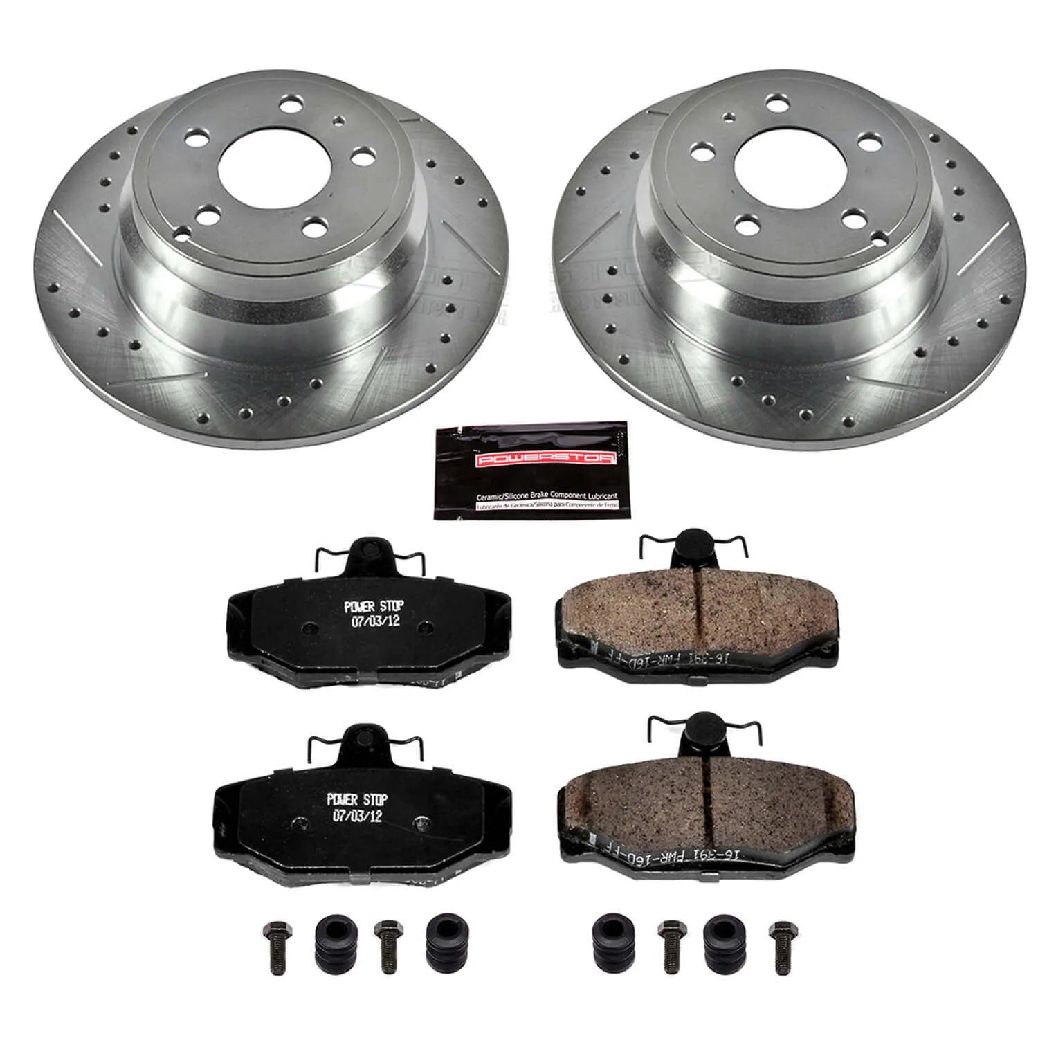 Power Stop K7499 - Rear Z23 Evolution Sport Performance 1-Click Pad And Rotor Kit