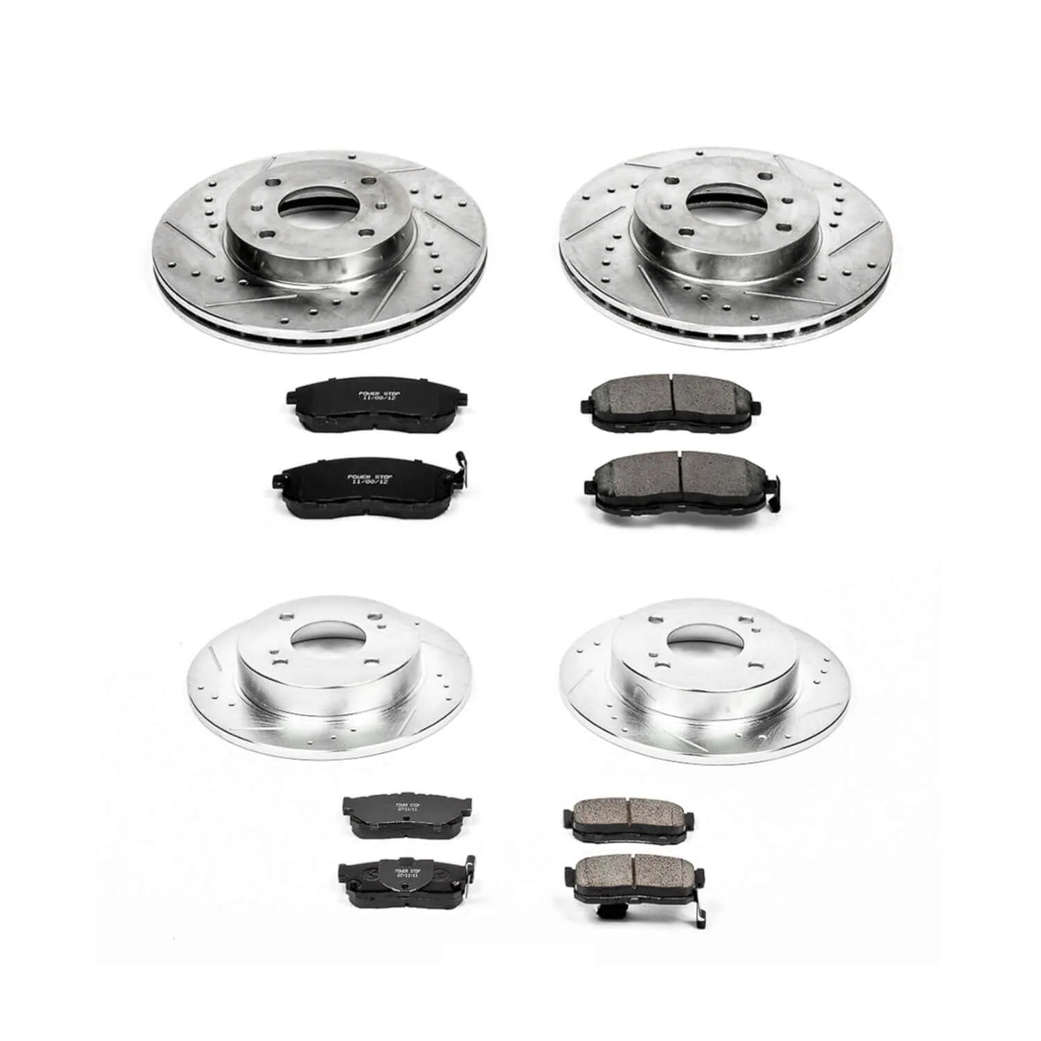 Power Stop K750 - Z23 Evolution Sport Performance 1-Click Brake Kit With Hardware (Front And Rear)