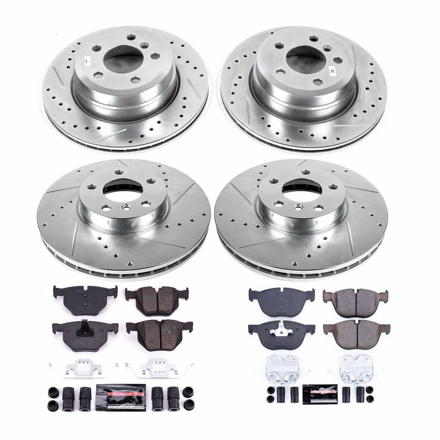 Power Stop K7500 - Z23 Evolution Sport Performance 1-Click Drilled And Slotted Front And Rear Brake Kit