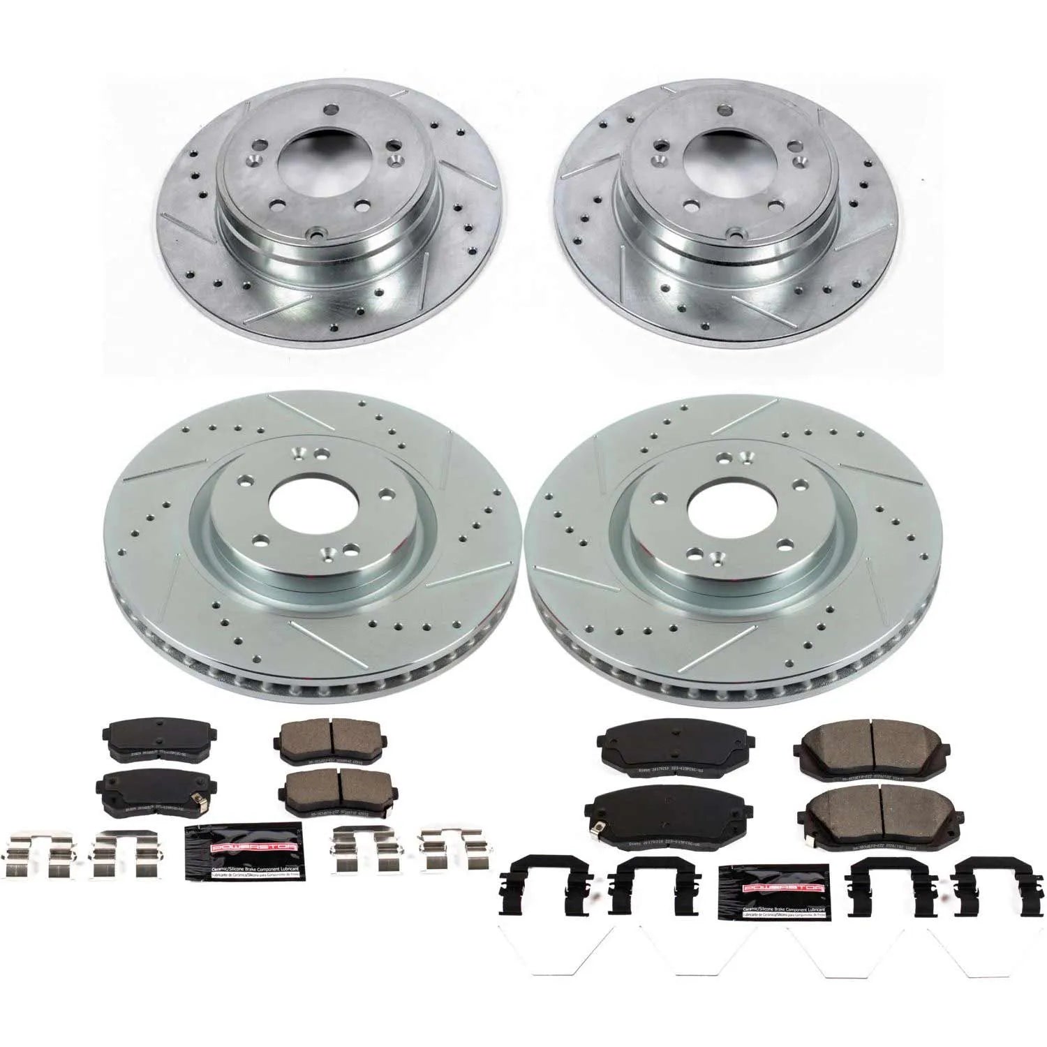 Power Stop K7510 - Z23 Evolution Sport Front And Rear Brake Kit