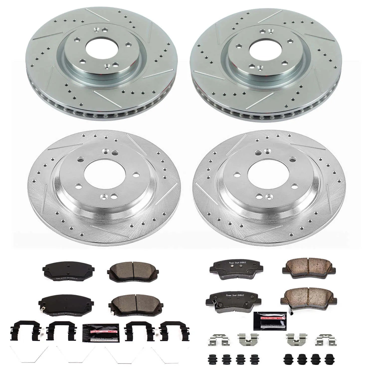 Power Stop K7511 - Z23 Evolution Sport Front And Rear Brake Kit