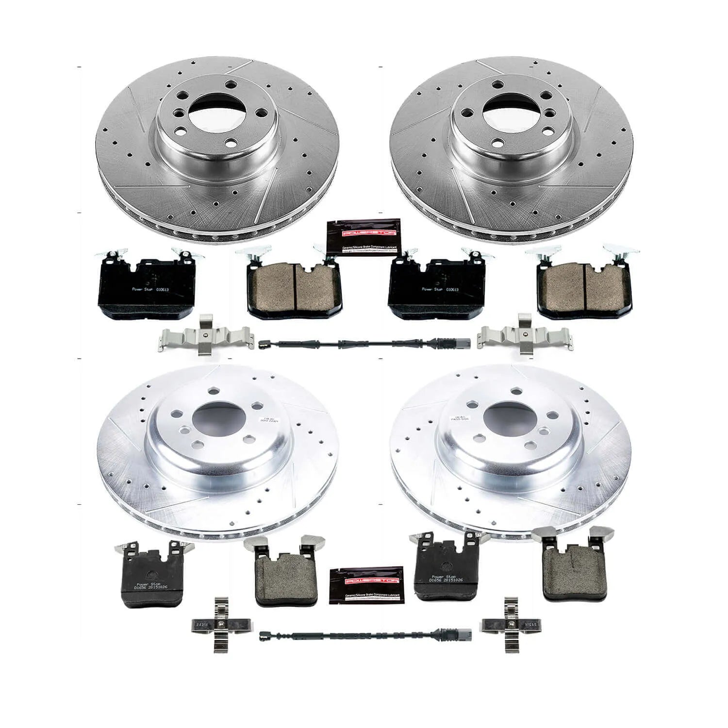 Power Stop K7547 - Z23 Evolution Sport Performance 1-Click Drilled And Slotted Front And Rear Brake Kit