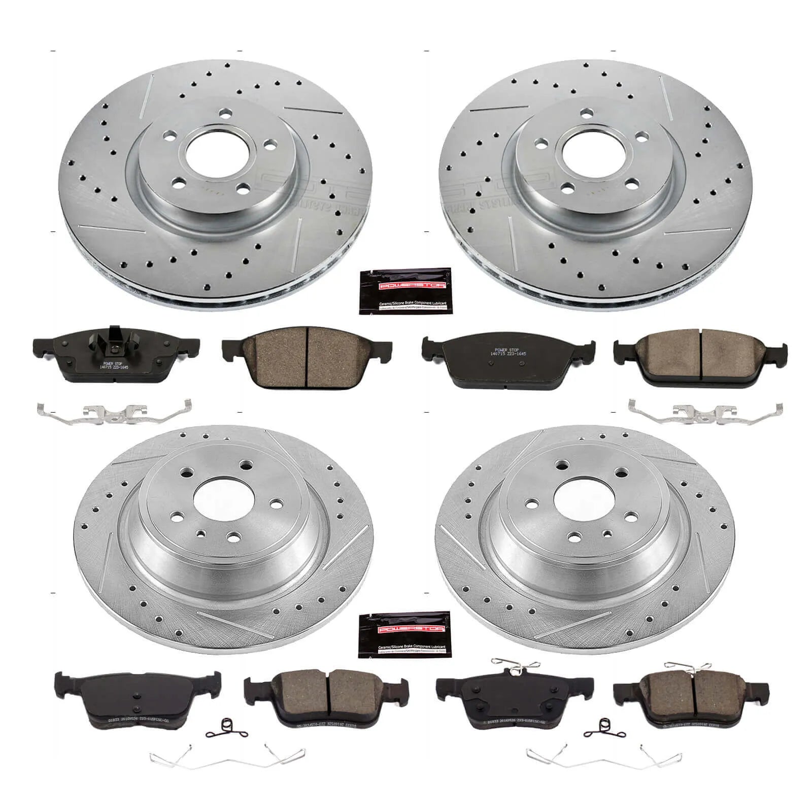 Power Stop K7570 - Z23 Evolution Sport Performance 1-Click Drilled And Slotted Front And Rear Brake Kit