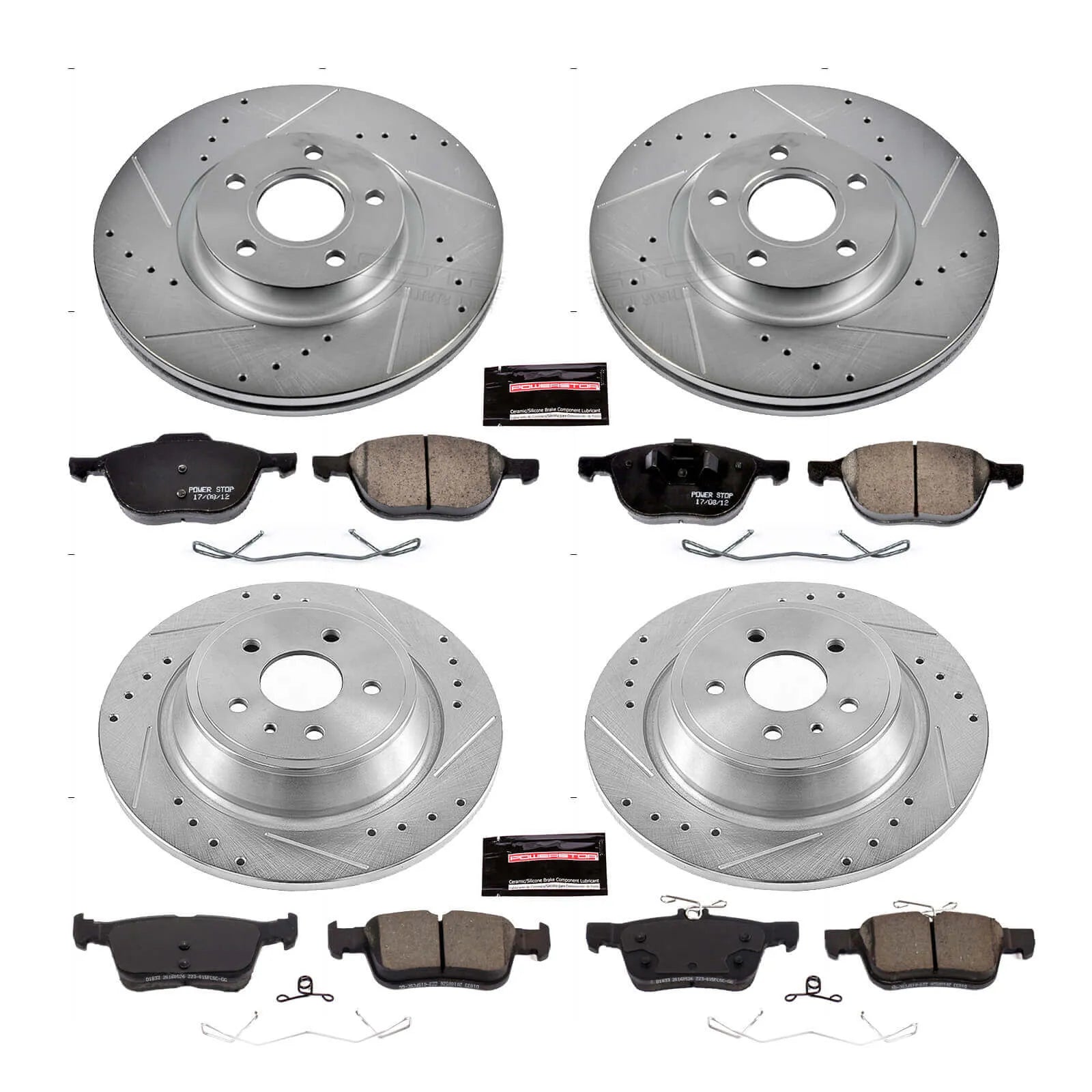 Power Stop K7571 - Z23 Evolution Sport Performance 1-Click Drilled And Slotted Front And Rear Brake Kit