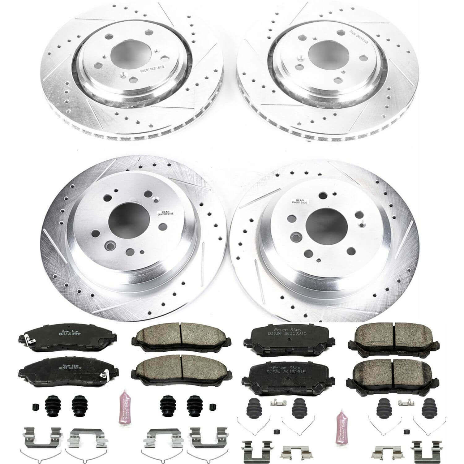 Power Stop K7576 - Z23 Evolution Sport Front And Rear Brake Kit