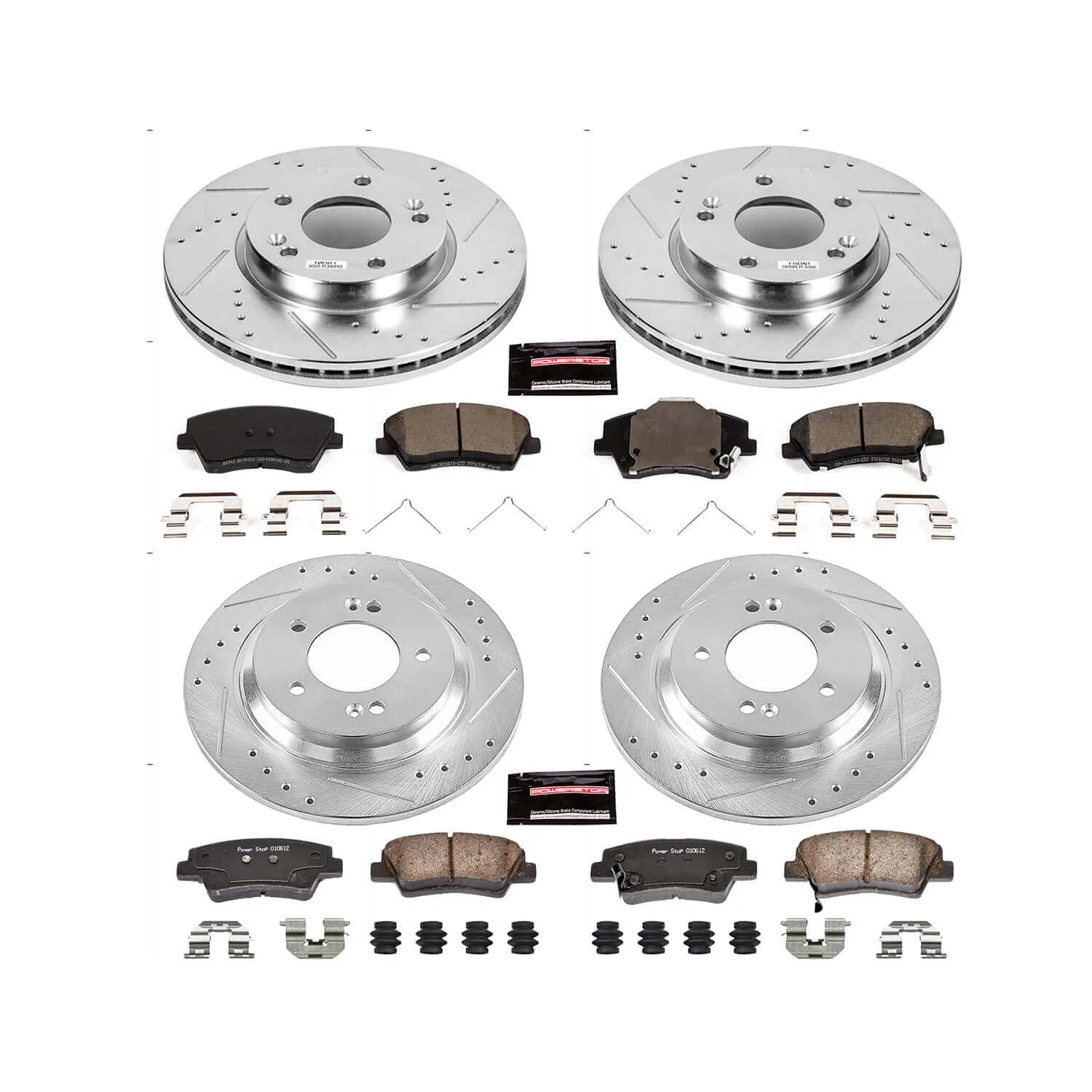 Power Stop K7580 - Z23 Evolution Sport Performance 1-Click Drilled And Slotted Front And Rear Brake Kit