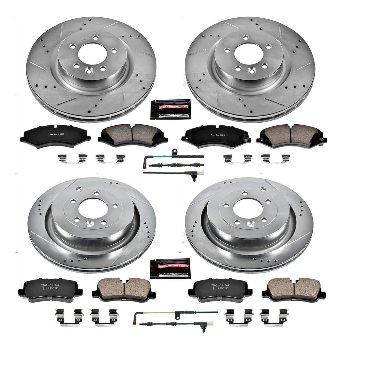 Power Stop K7599 - Z23 Evolution Sport Performance 1-Click Drilled And Slotted Front And Rear Brake Kit