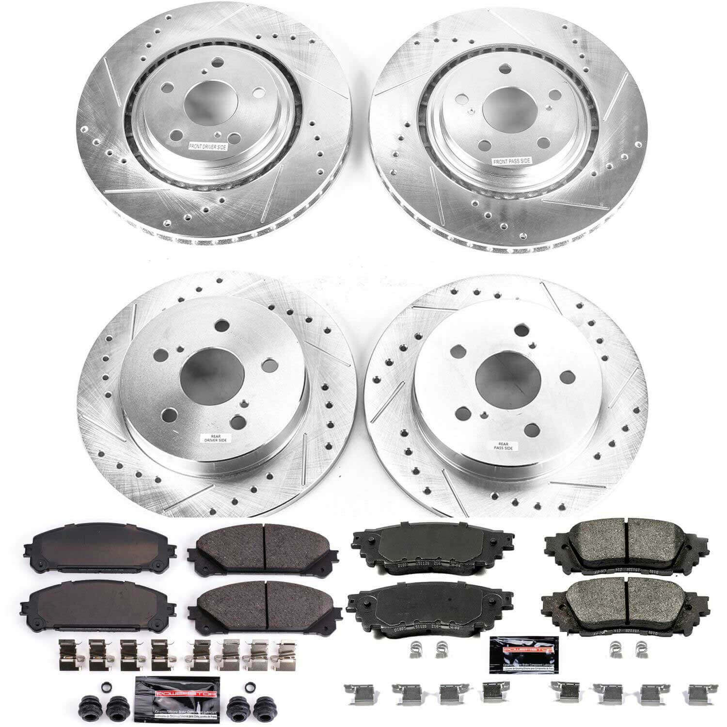 Power Stop K7605 - Z23 Evolution Sport Front And Rear Brake Kit