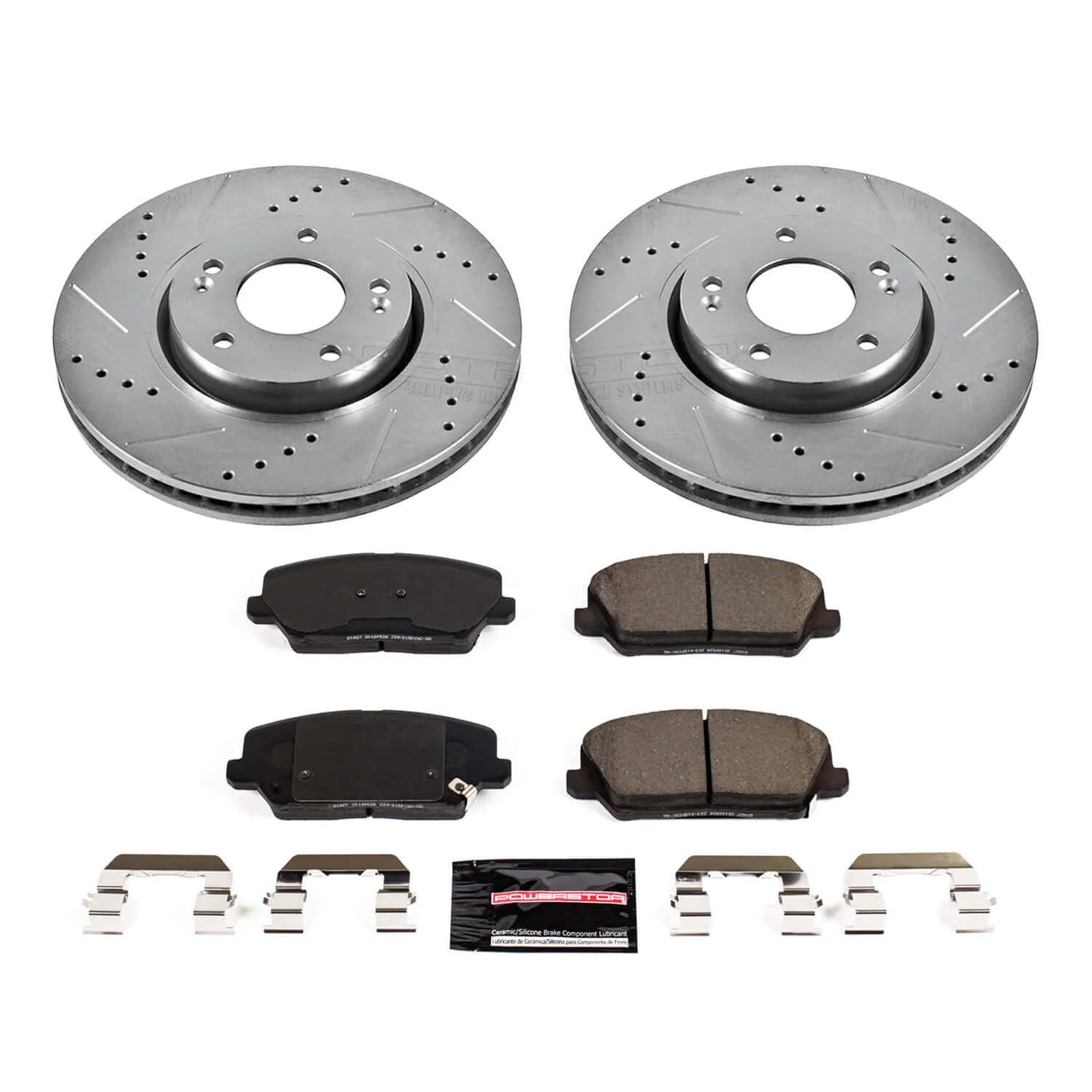 Power Stop K7673 - Z23 Evolution Sport Performance 1-Click Drilled And Slotted Front Brake Kit
