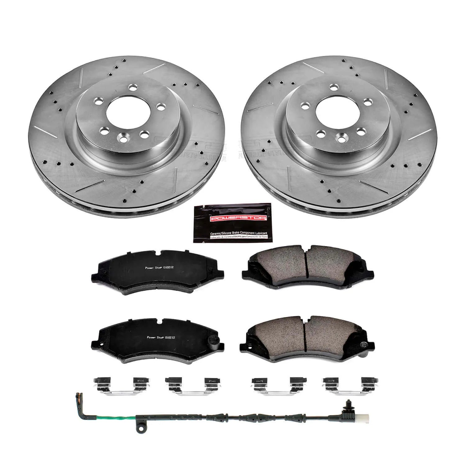 Power Stop K7683 - Z23 Evolution Sport Performance 1-Click Drilled And Slotted Front Brake Kit
