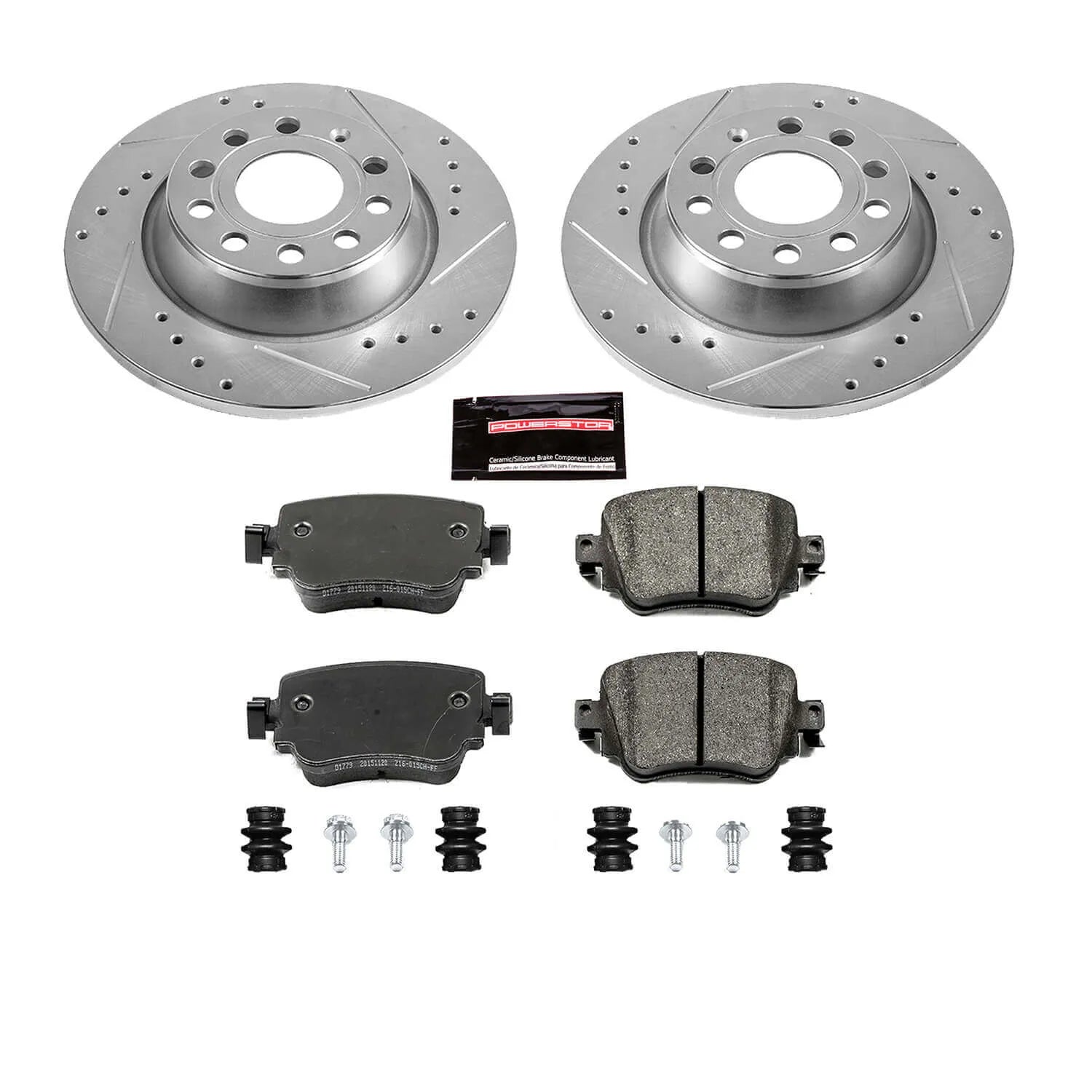Power Stop K7707 - Z23 Evolution Sport Performance 1-Click Drilled And Slotted Rear Brake Kit